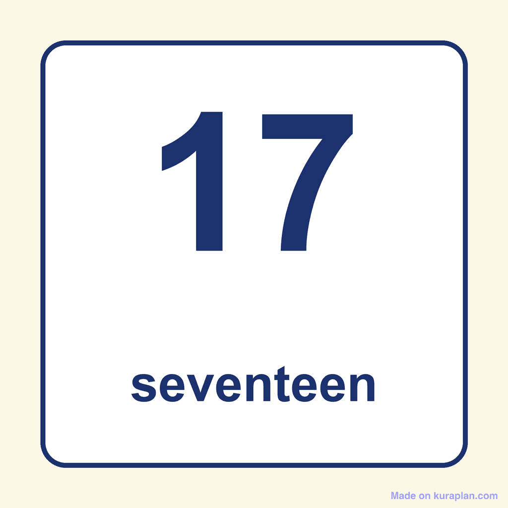 Number Word — 17 (Seventeen)