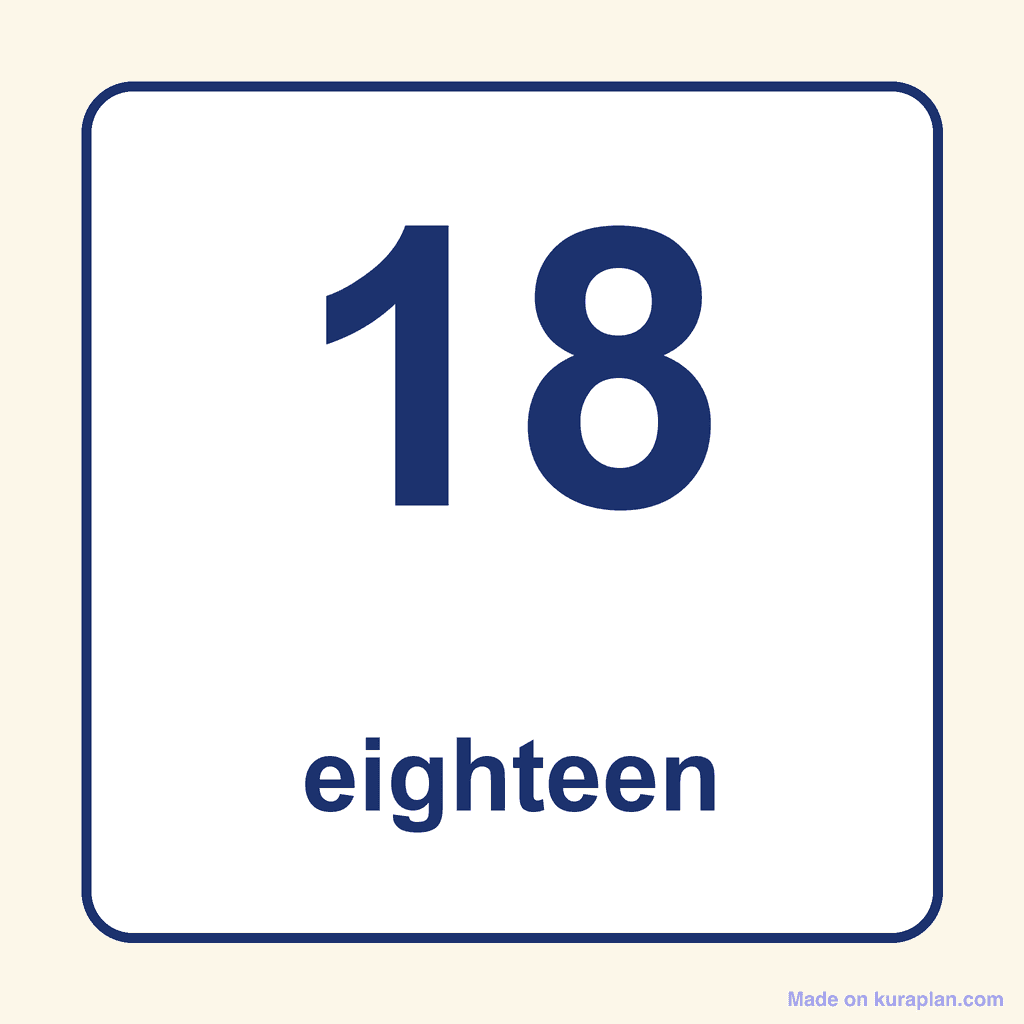 Number Word — 18 (Eighteen)
