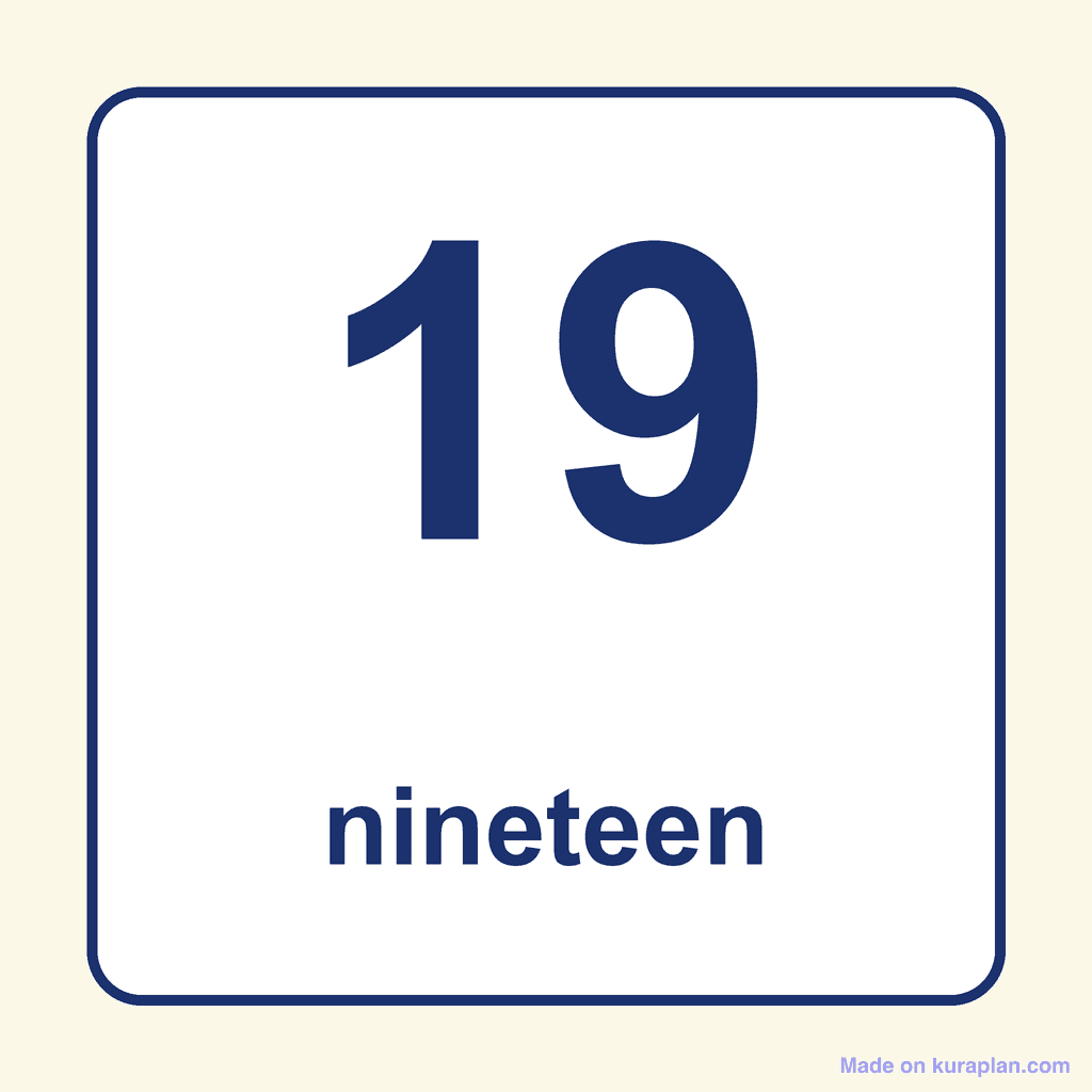 Number Word — 19 (Nineteen)