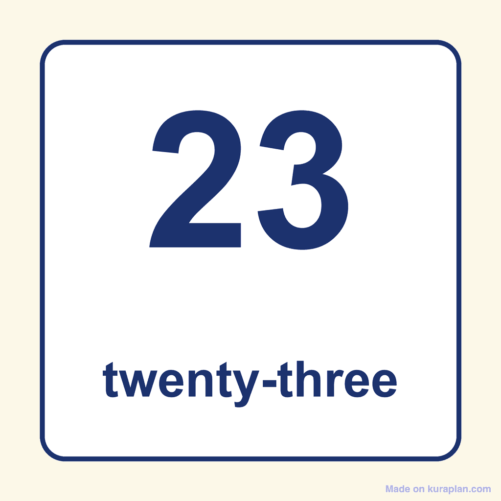 Number Word — 23 (Twenty-Three)
