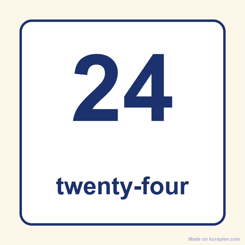 Number Word — 24 (Twenty-Four)