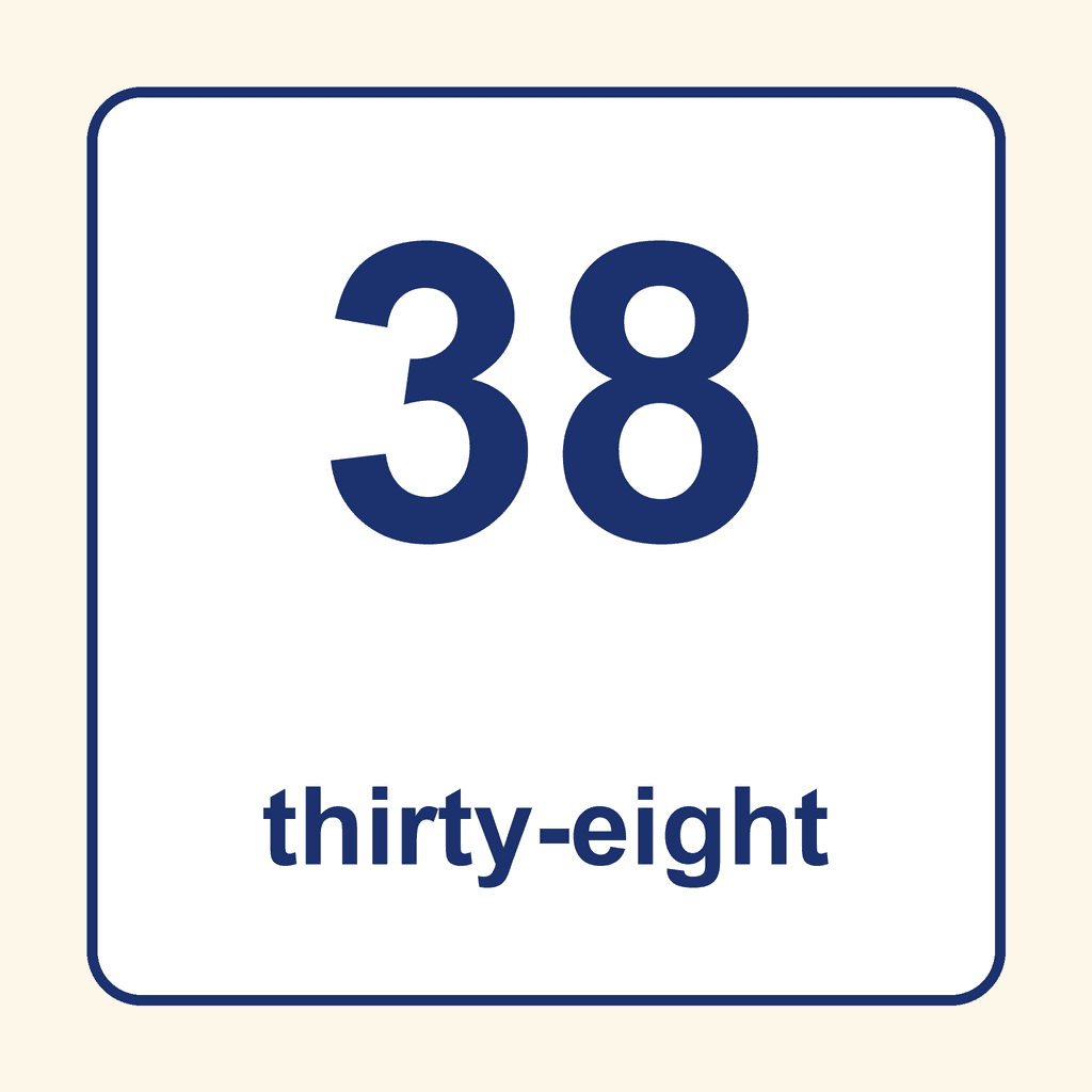 Number Word — 38 (Thirty-Eight)