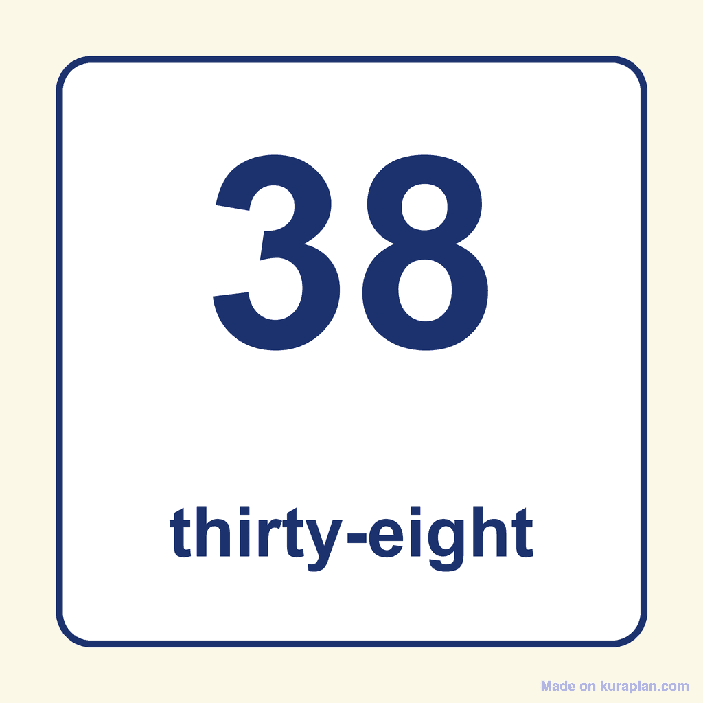 Number Word — 38 (Thirty-Eight)