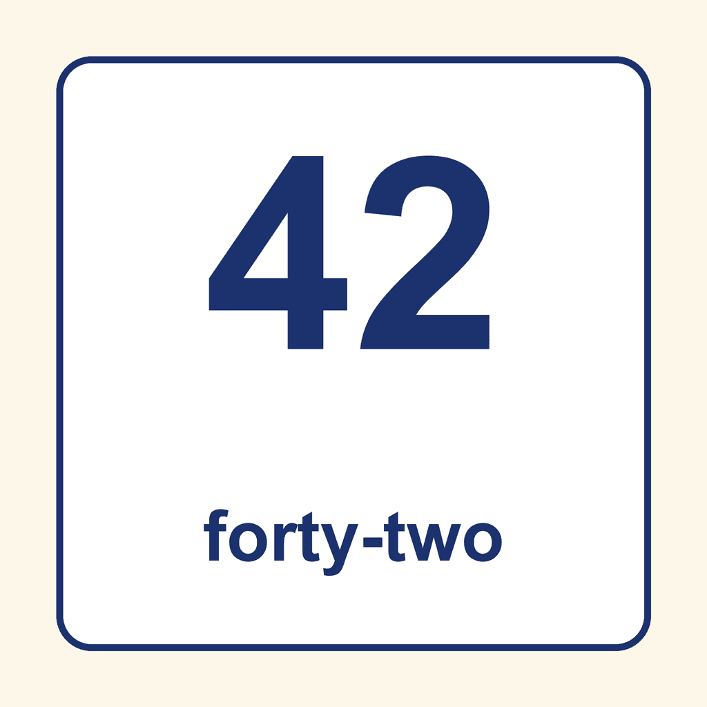 Number Word — 42 (Forty-Two)