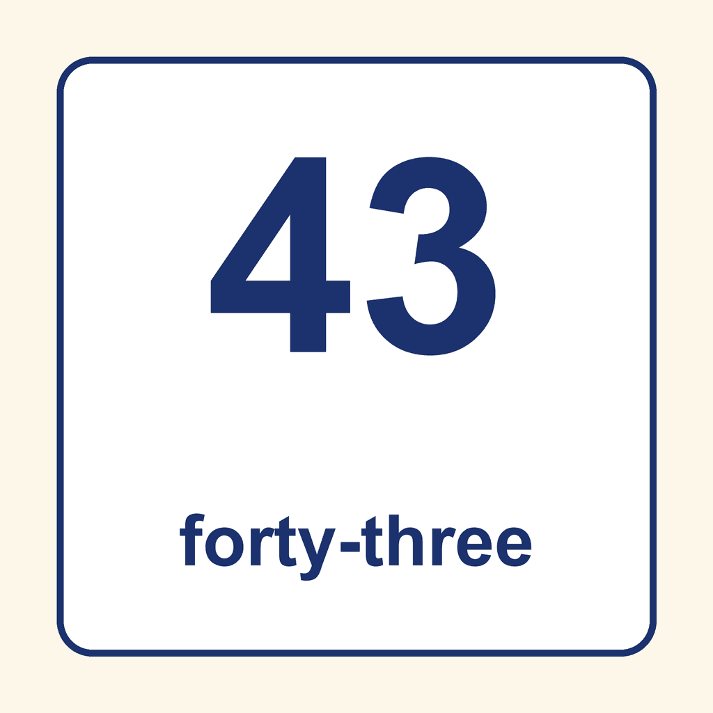 Number Word — 43 (Forty-Three)