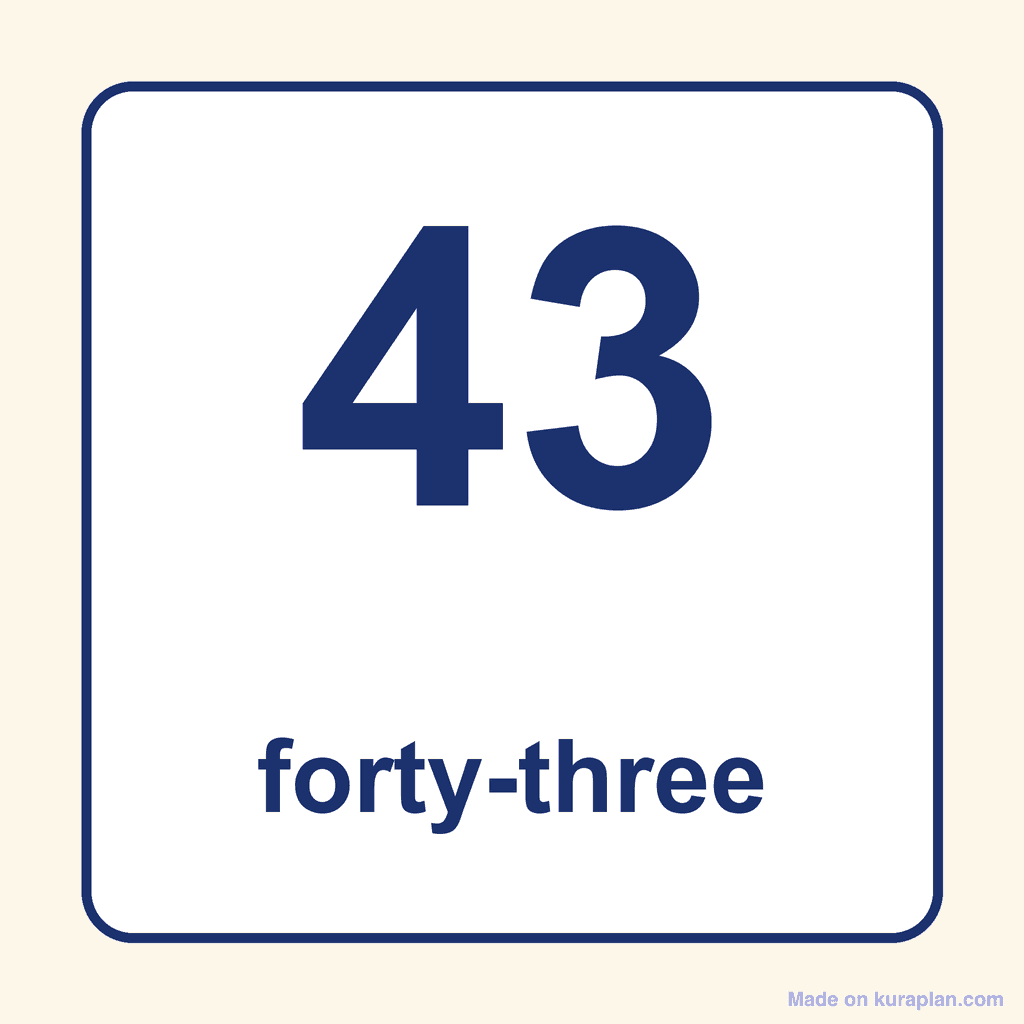 Number Word — 43 (Forty-Three)