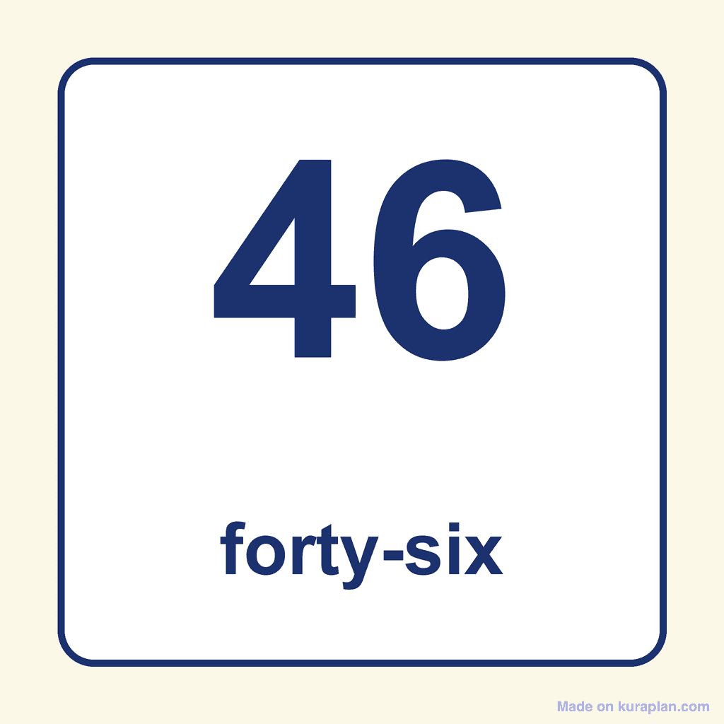 Number Word — 46 (Forty-Six)