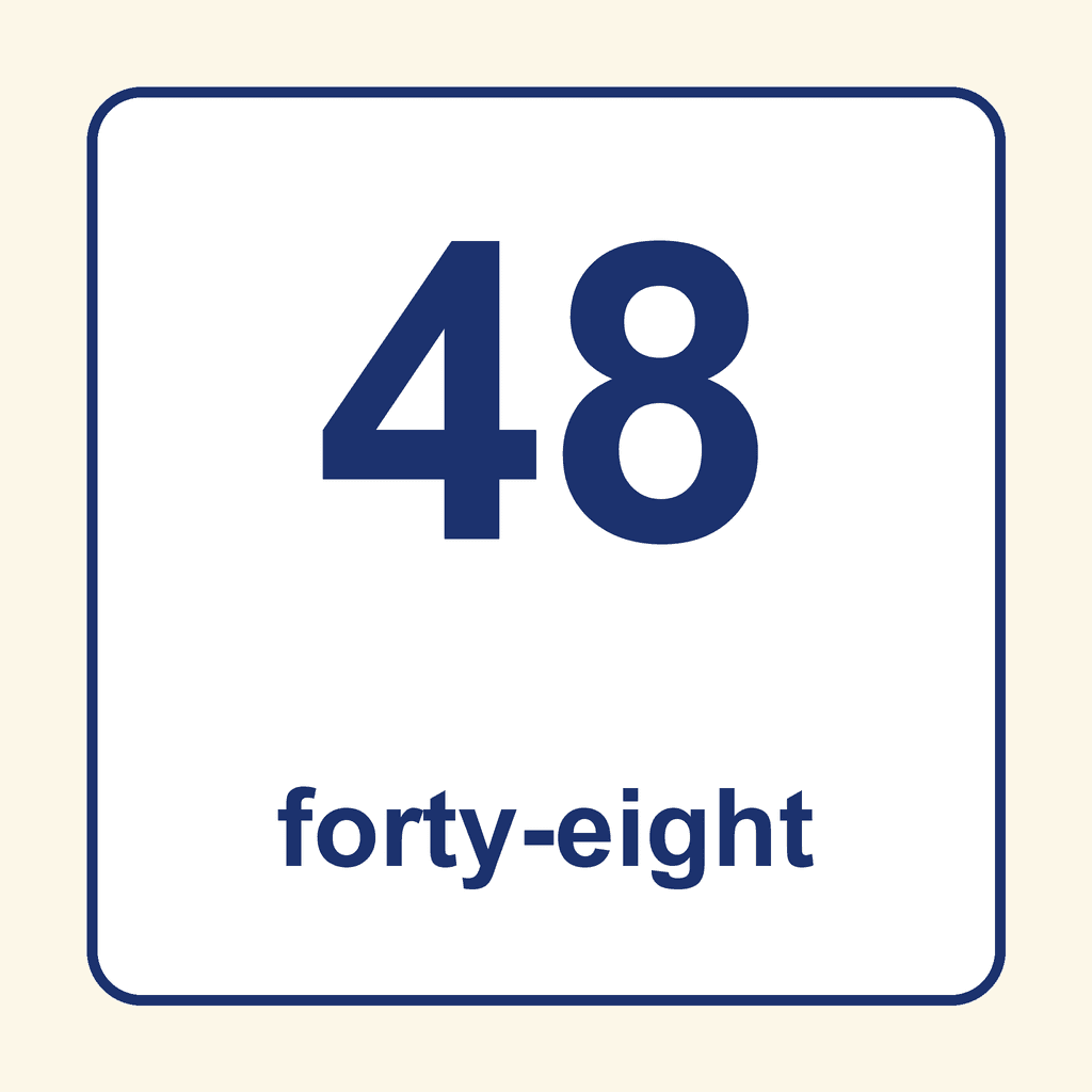 Number Word — 48 (Forty-Eight)