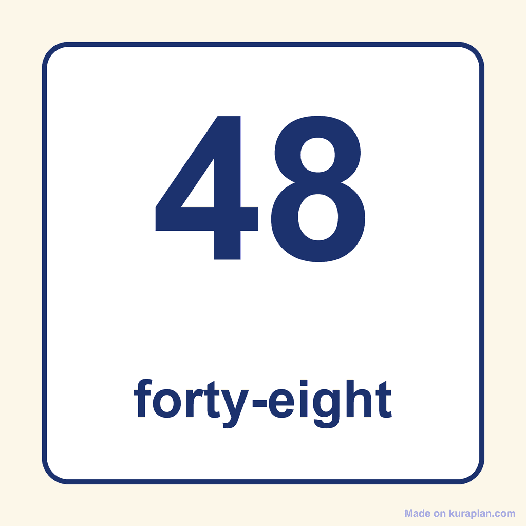 Number Word — 48 (Forty-Eight)