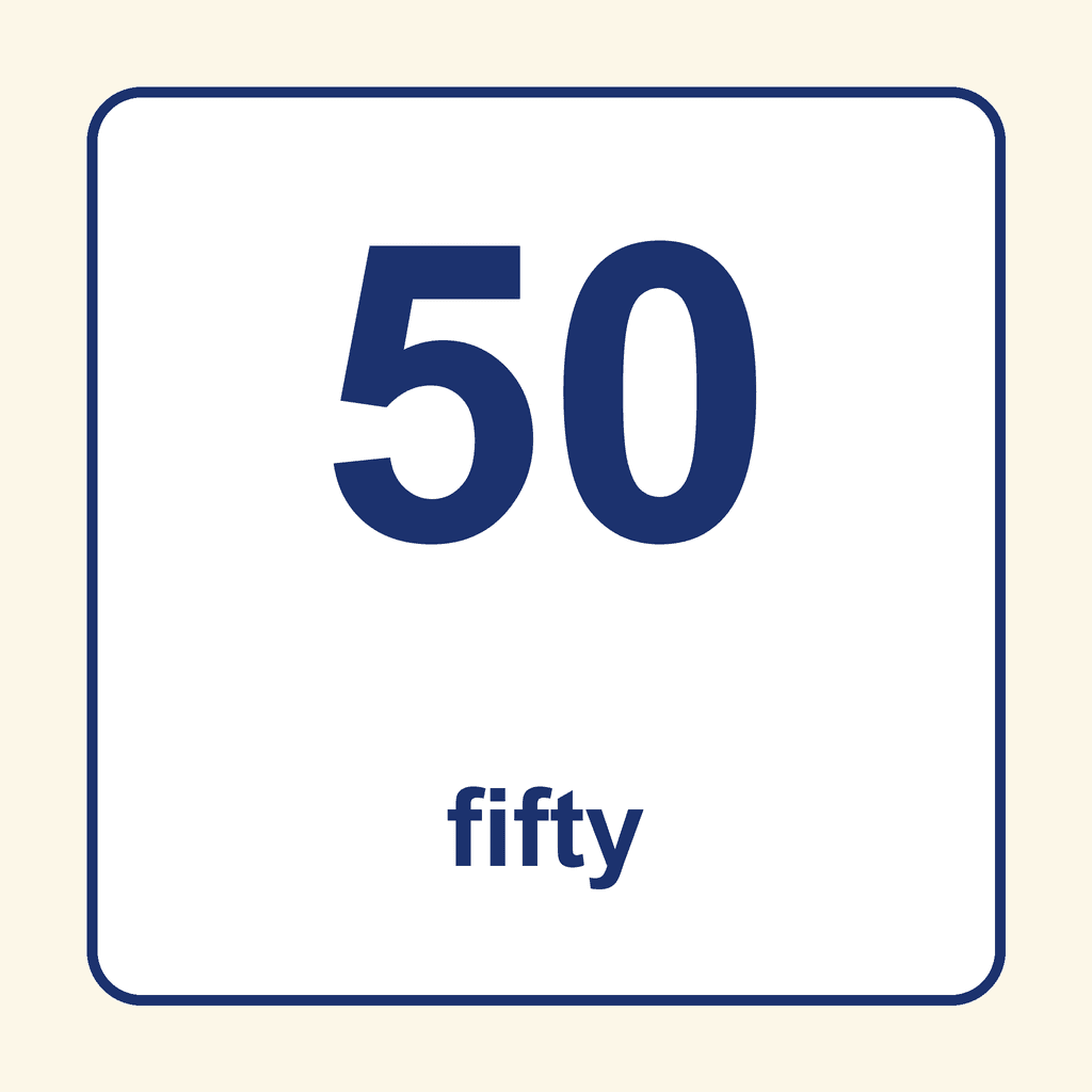 Number Word — 50 (Fifty)