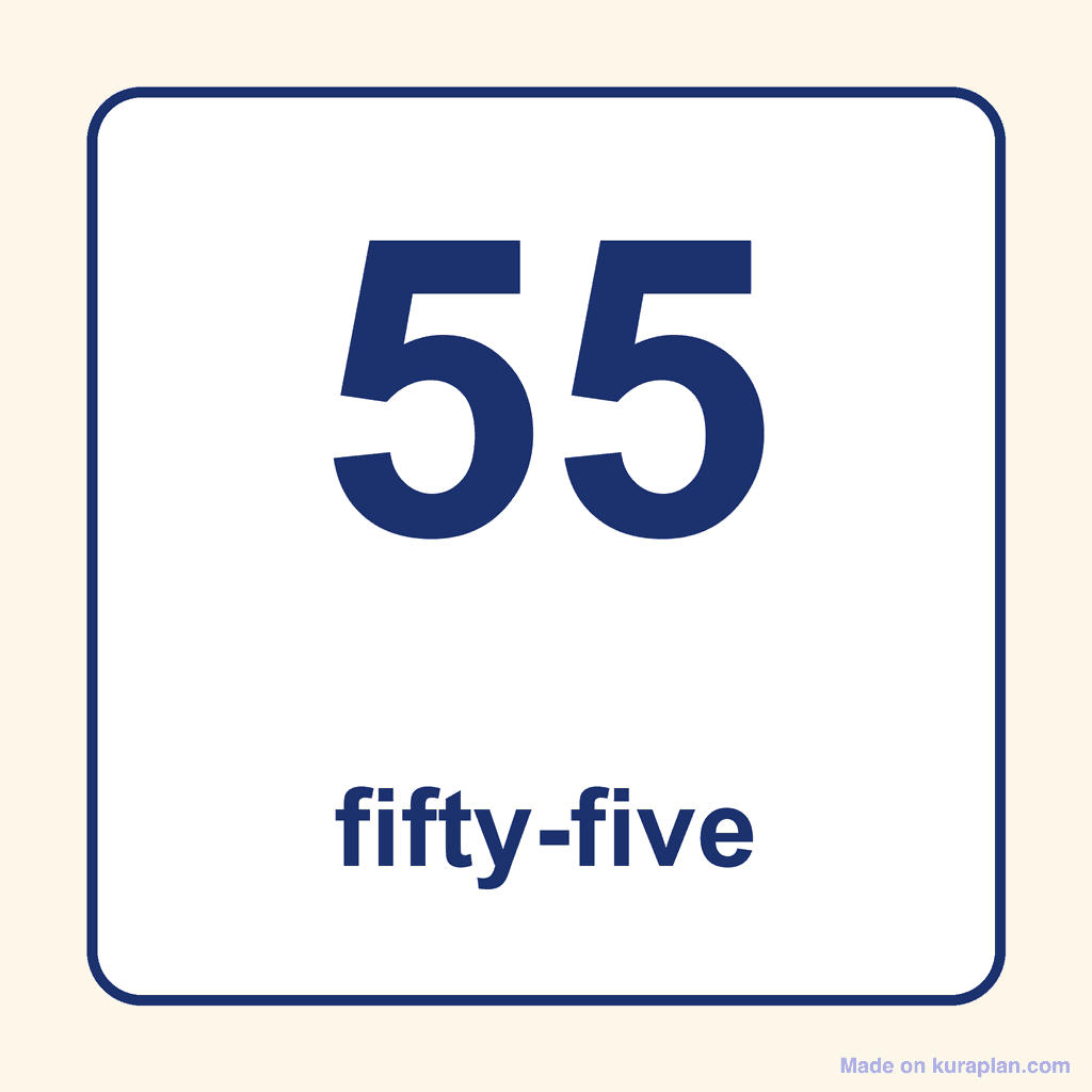 Number Word — 55 (Fifty-Five)