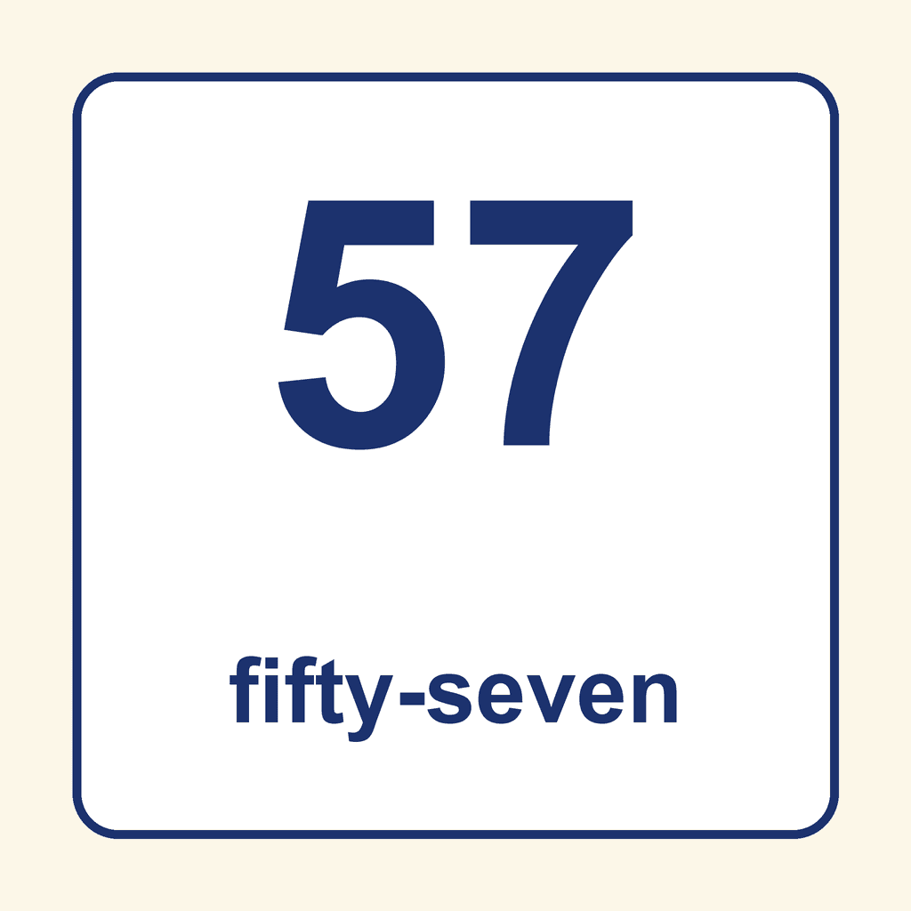 Number Word — 57 (Fifty-Seven)