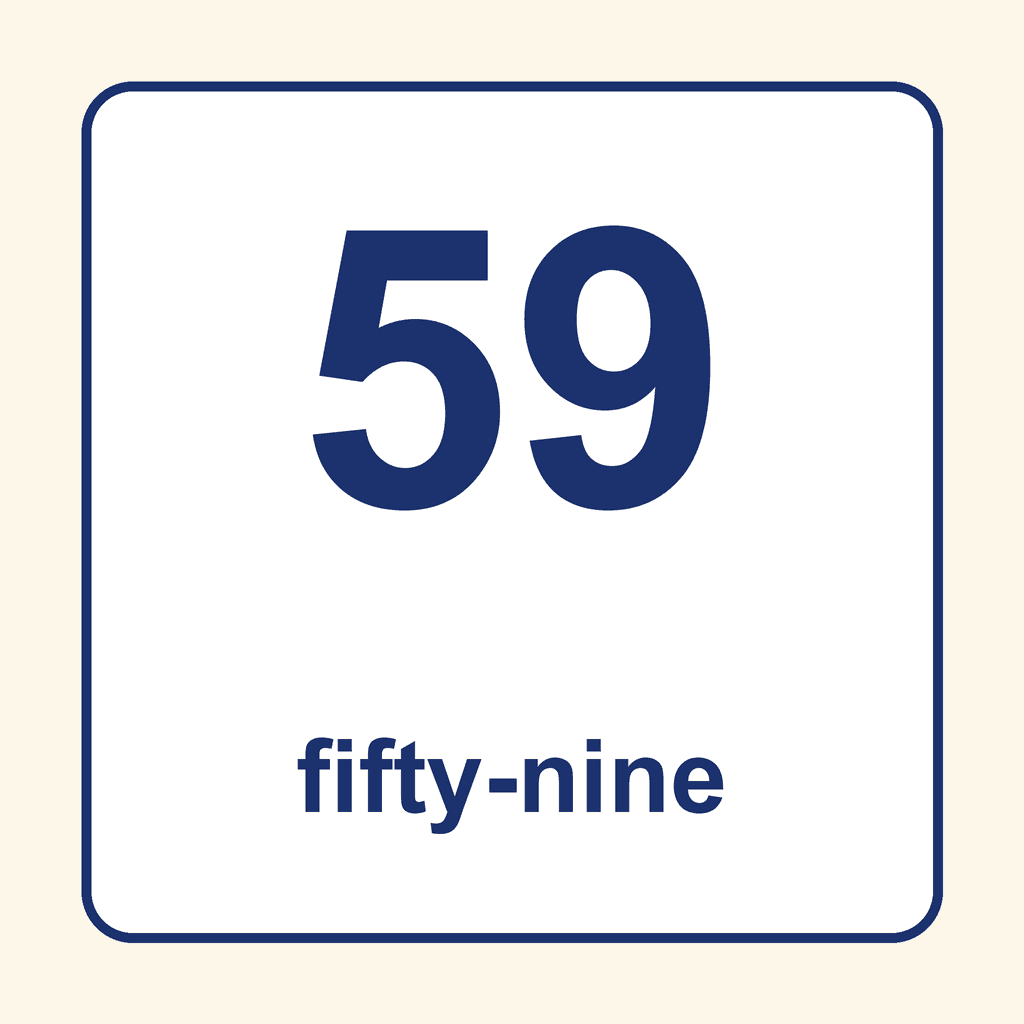 Number Word — 59 (Fifty-Nine)