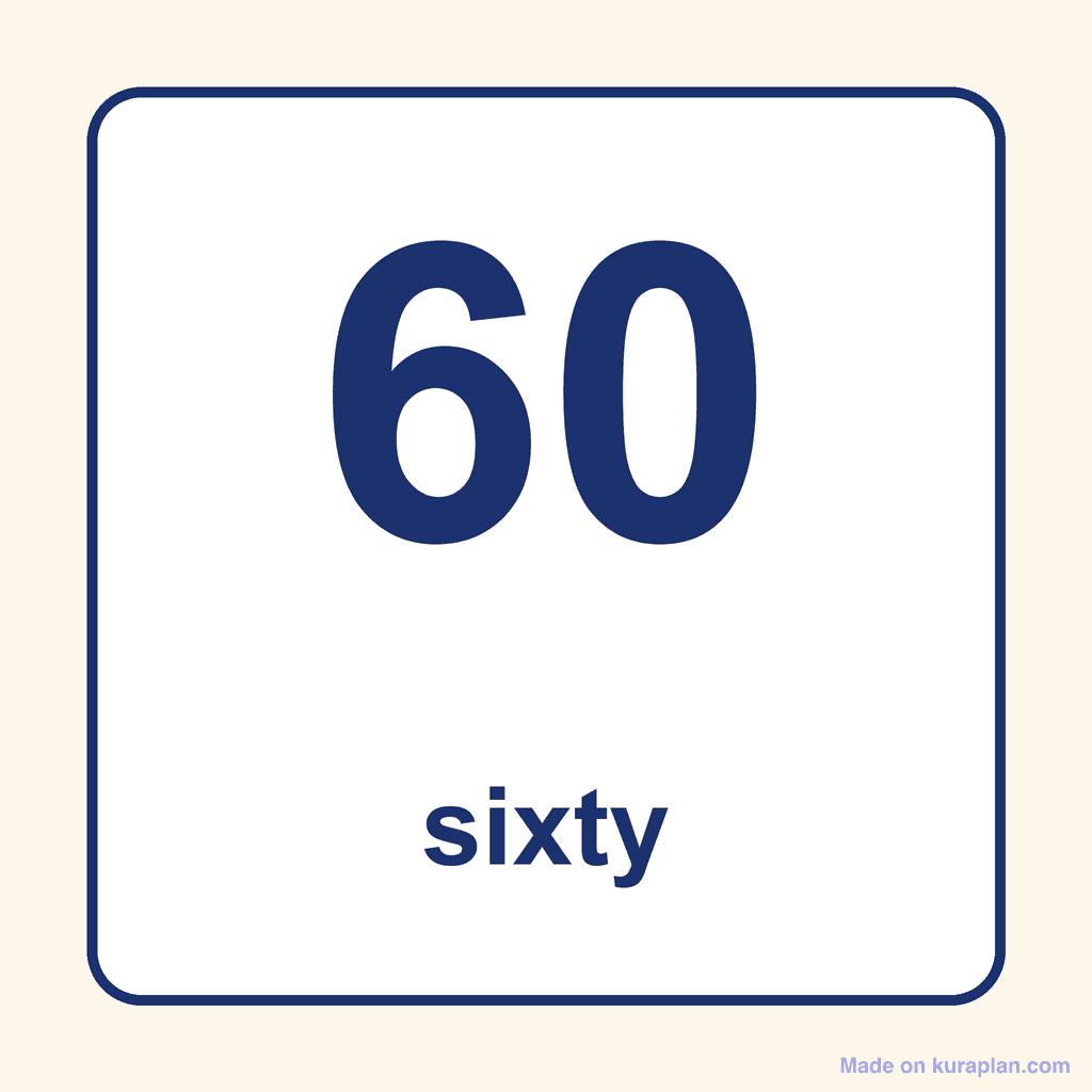 Number Word — 60 (Sixty)