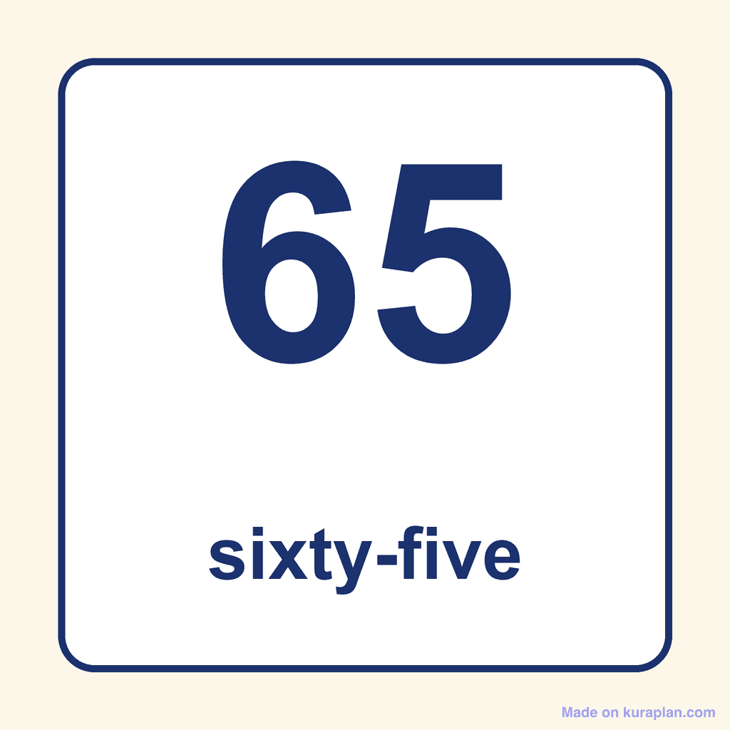 Number Word — 65 (Sixty-Five)