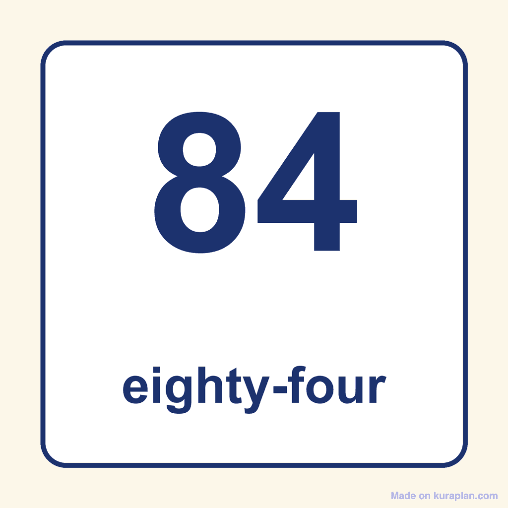 Number Word — 84 (Eighty-Four)