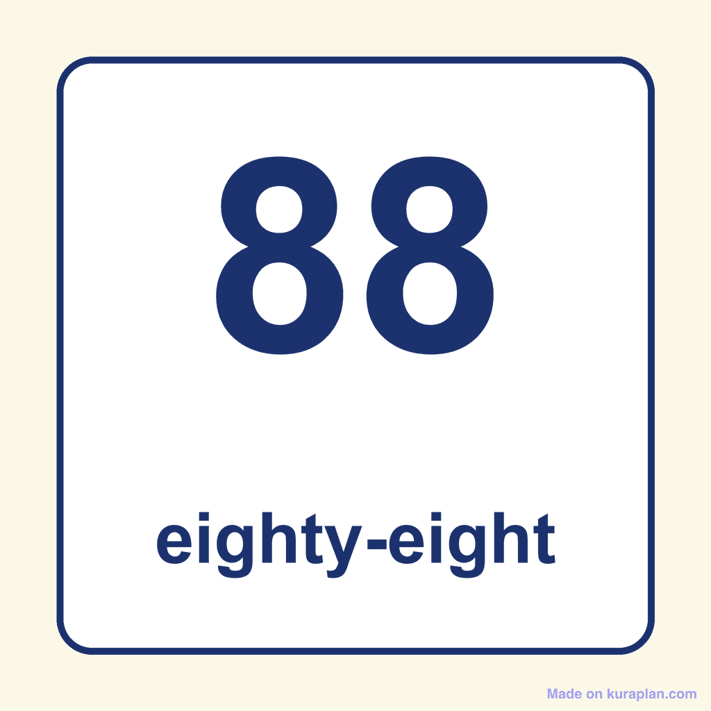 Number Word — 88 (Eighty-Eight)