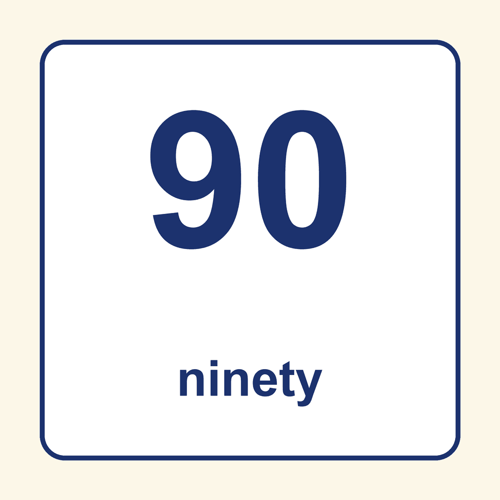 Number Word — 90 (Ninety)