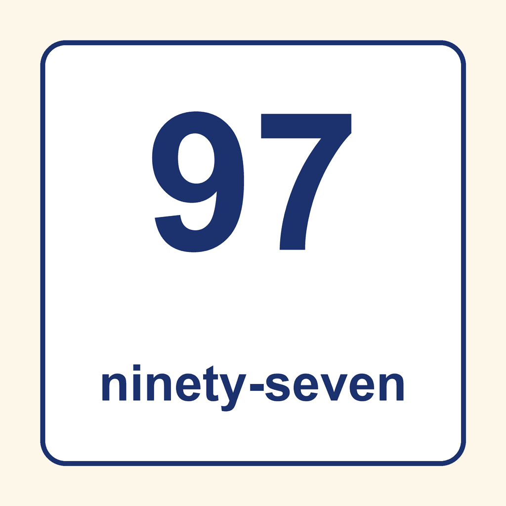 Number Word — 97 (Ninety-Seven)