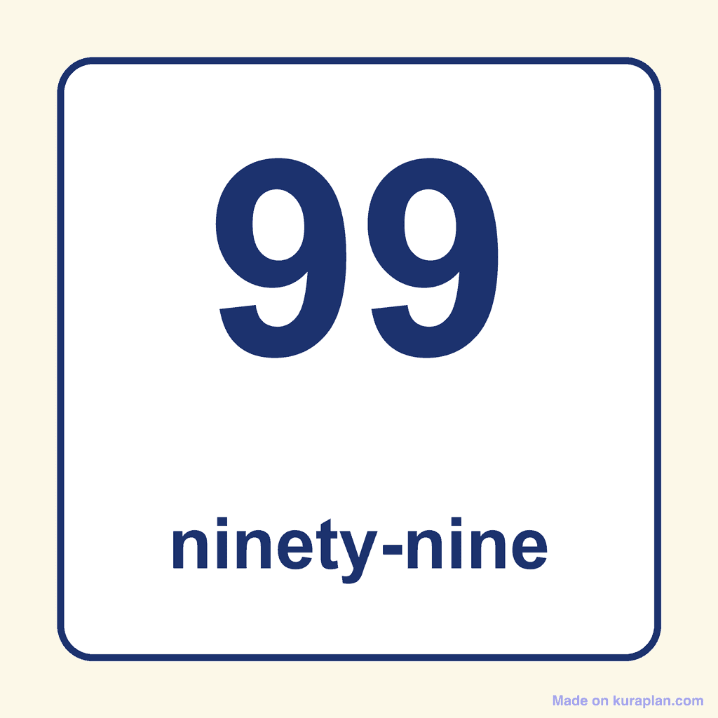 Number Word — 99 (Ninety-Nine)