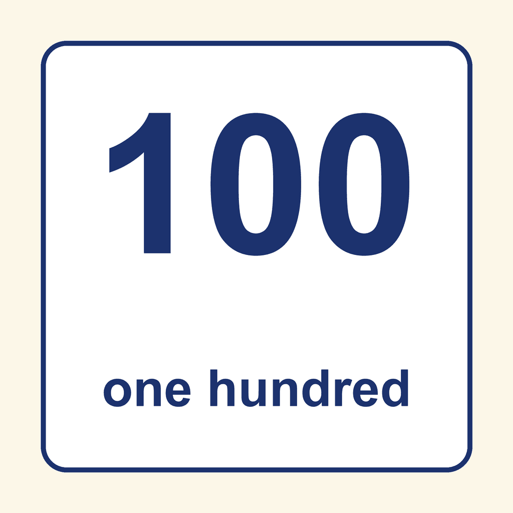 Number Word — 100 (One Hundred)