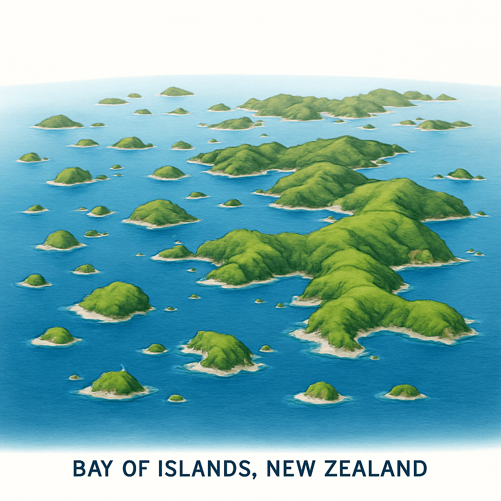Bay of Islands aerial view