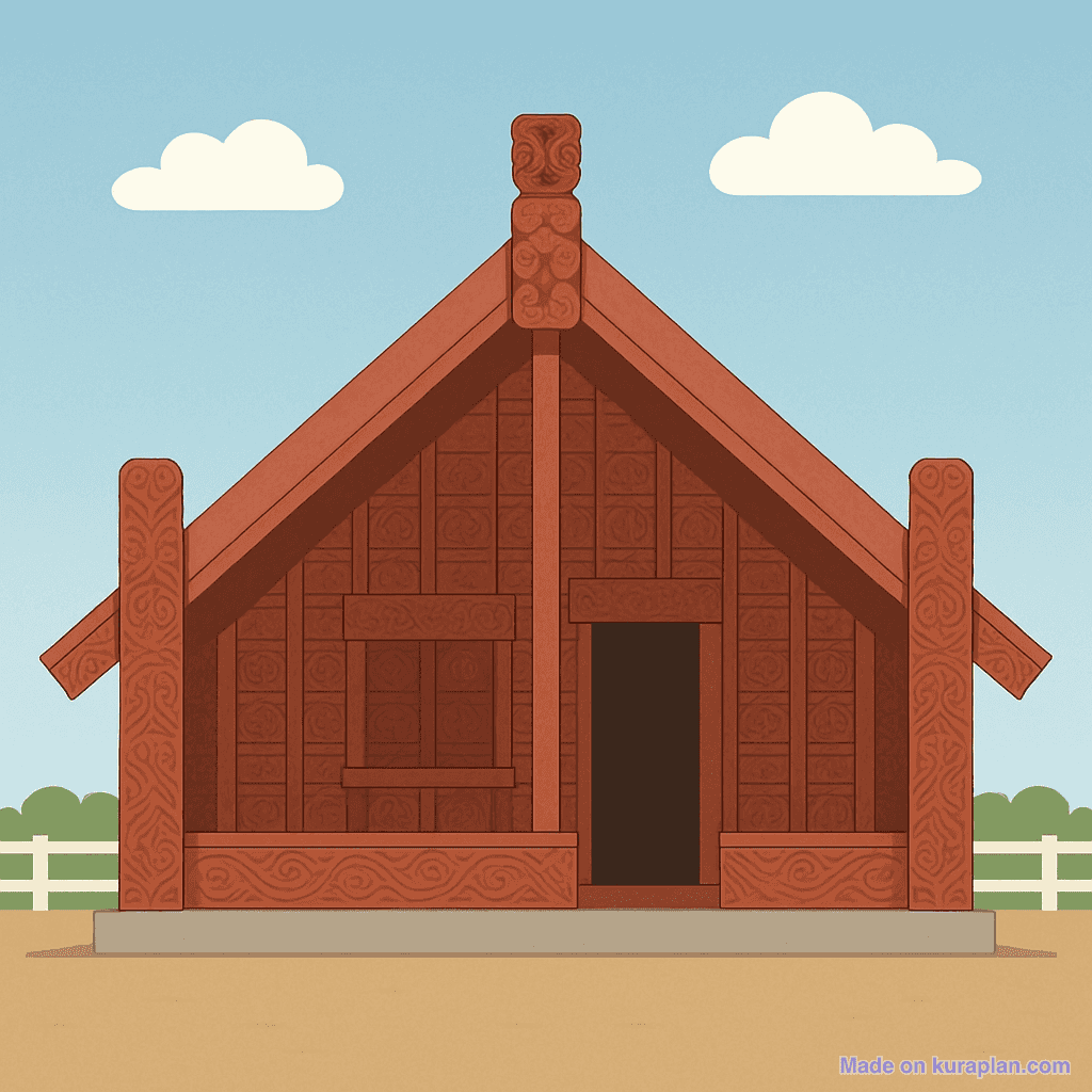 Marae — whare runanga (meeting house)