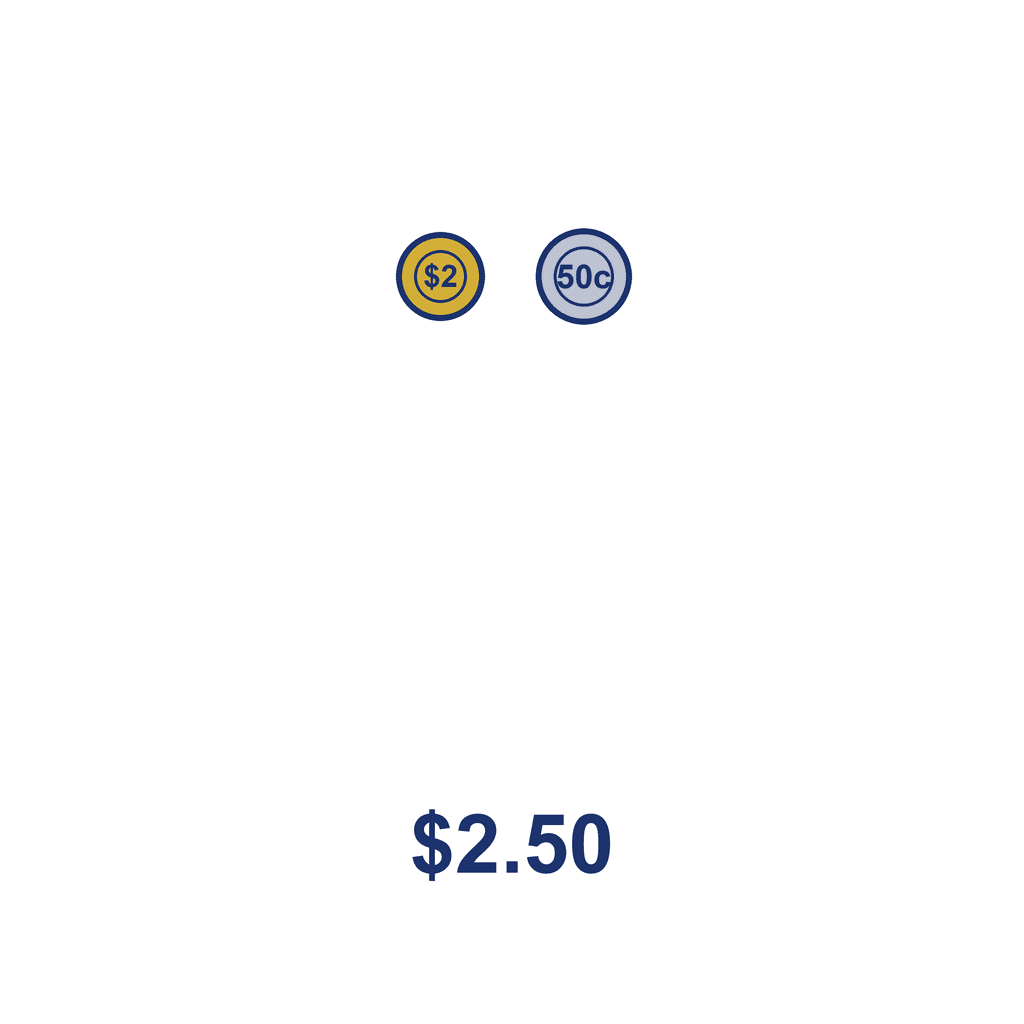 NZ Money Amount — $2.50