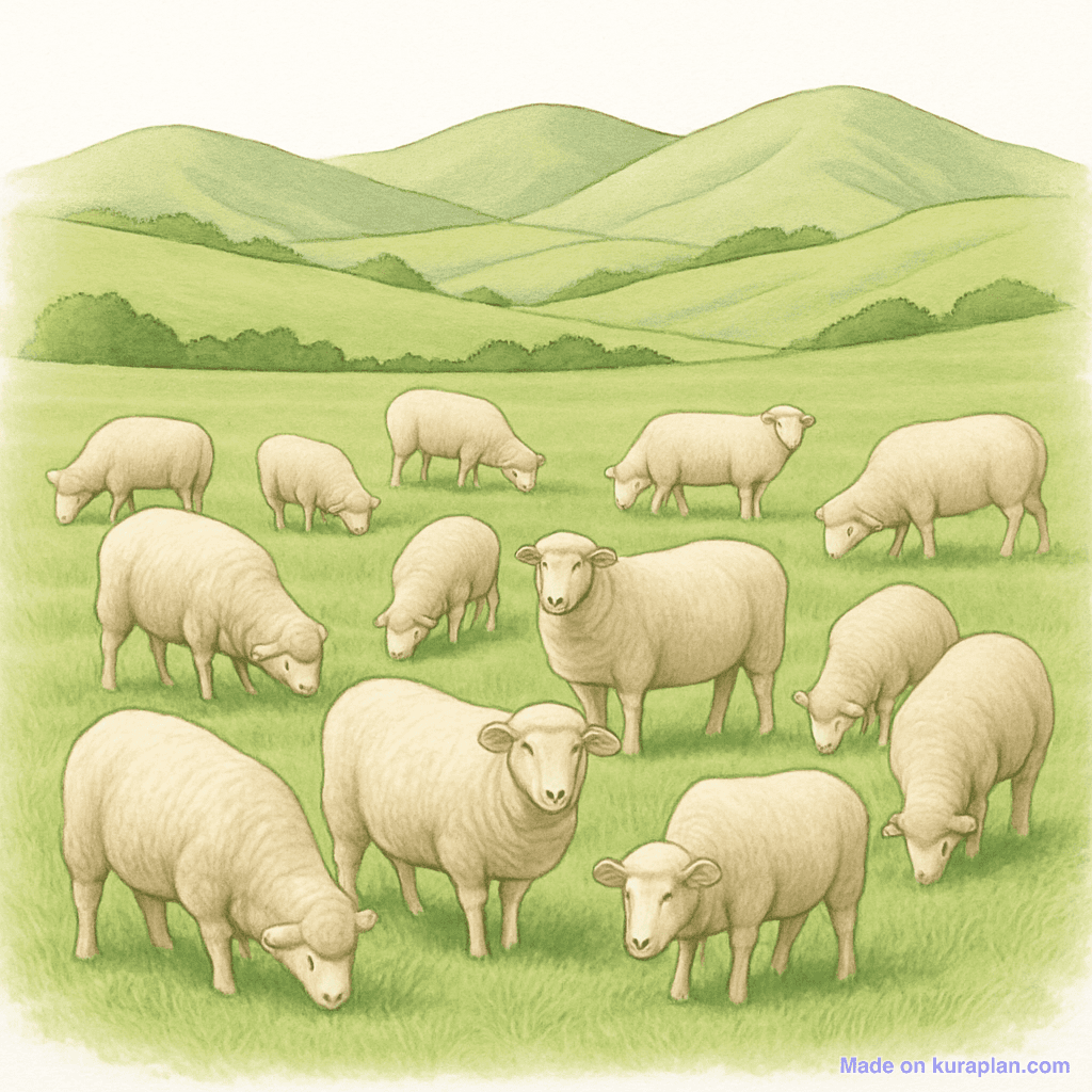 Sheep in NZ paddock