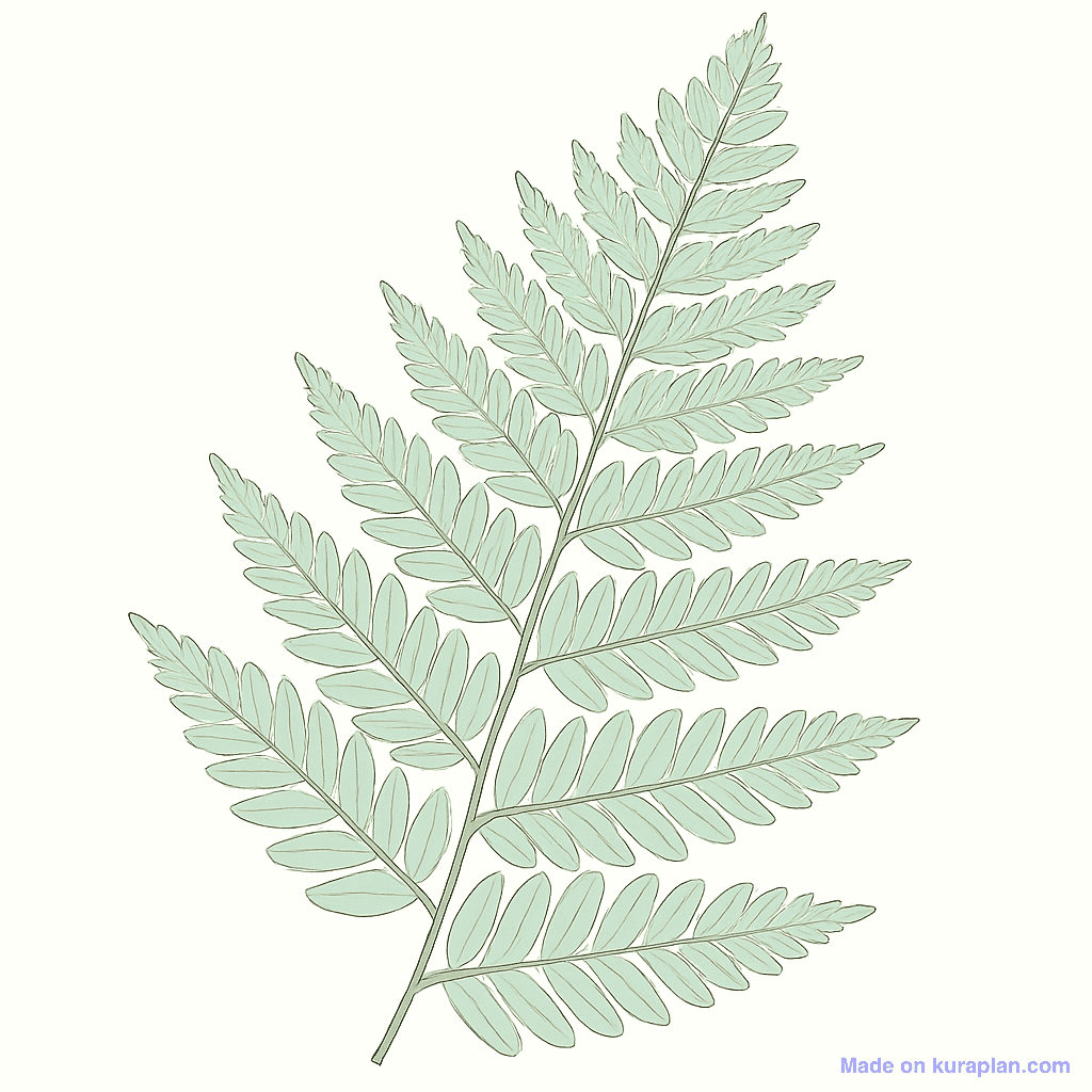 Silver fern (ponga) frond