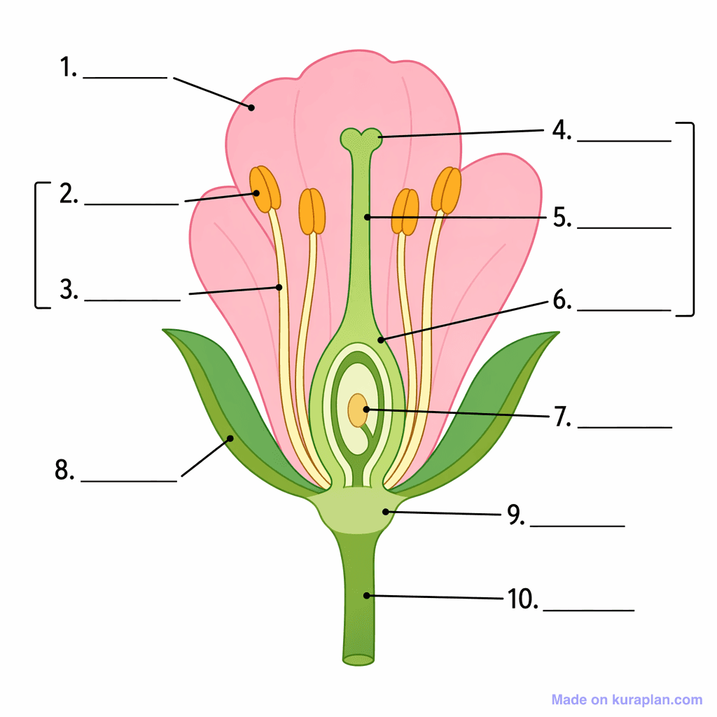Parts of a Flower (simple, unlabeled)