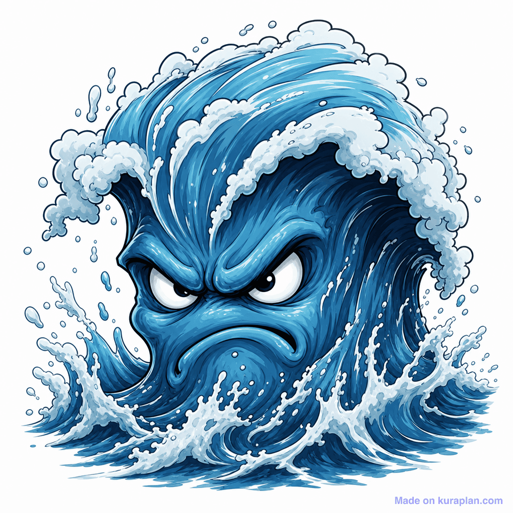 Personification Angry Waves