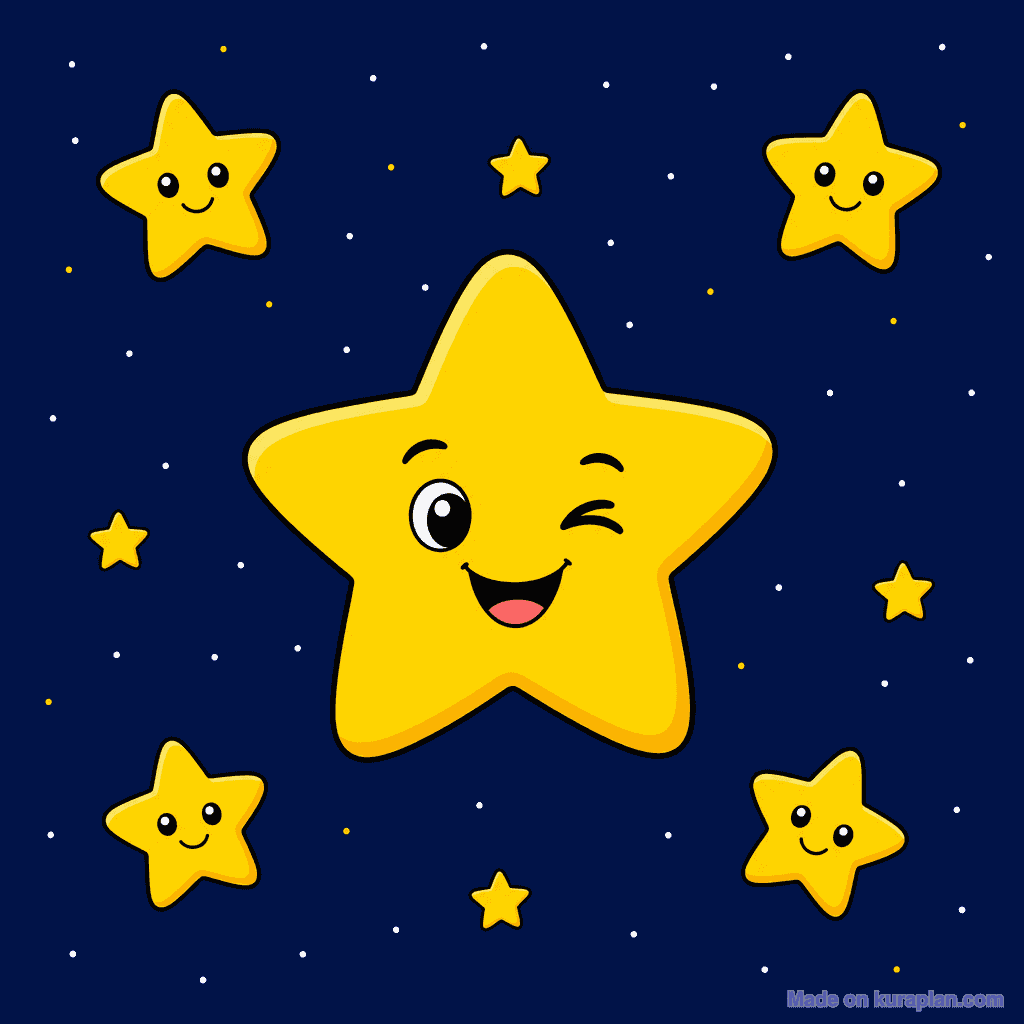 Personification Winking Stars