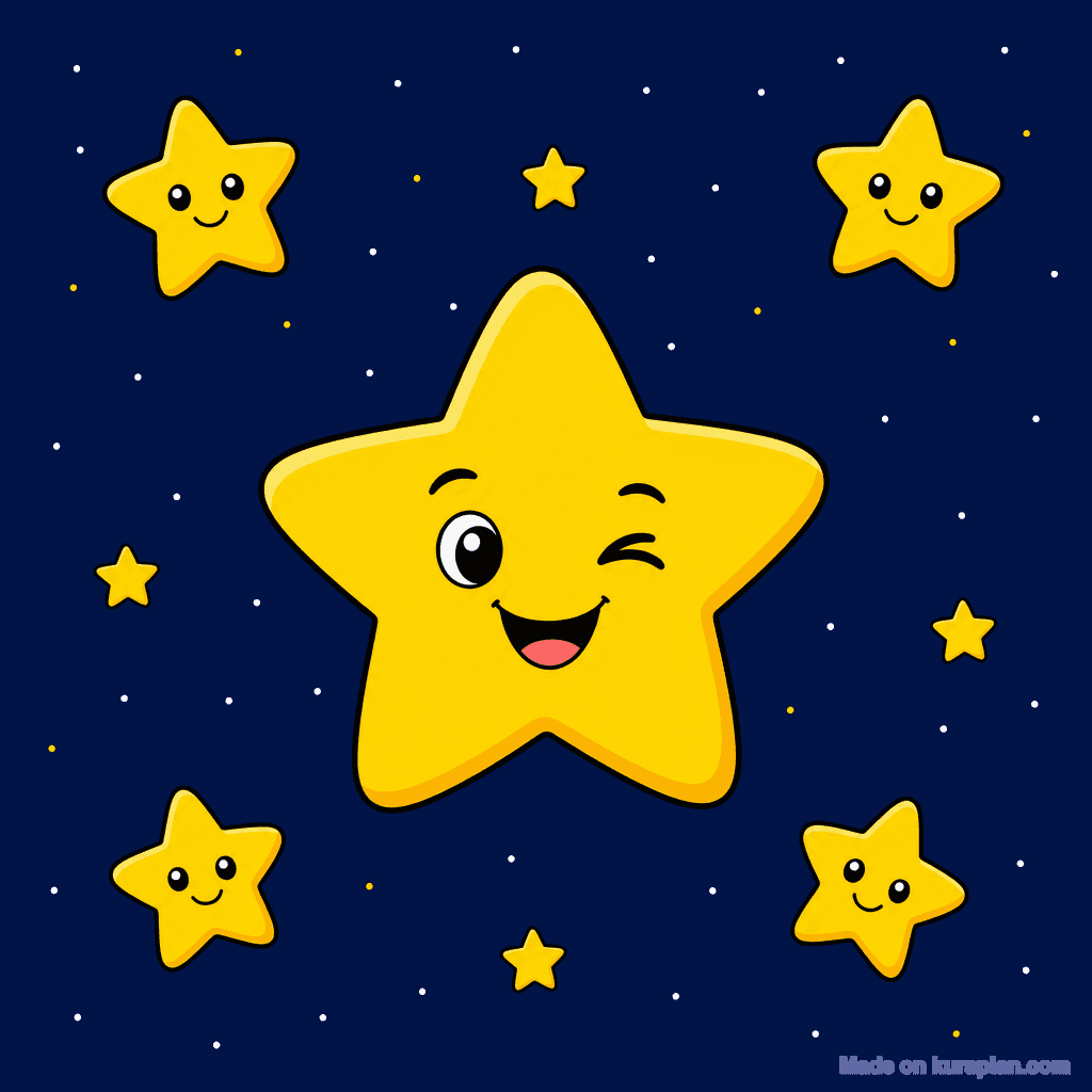 Personification Winking Stars