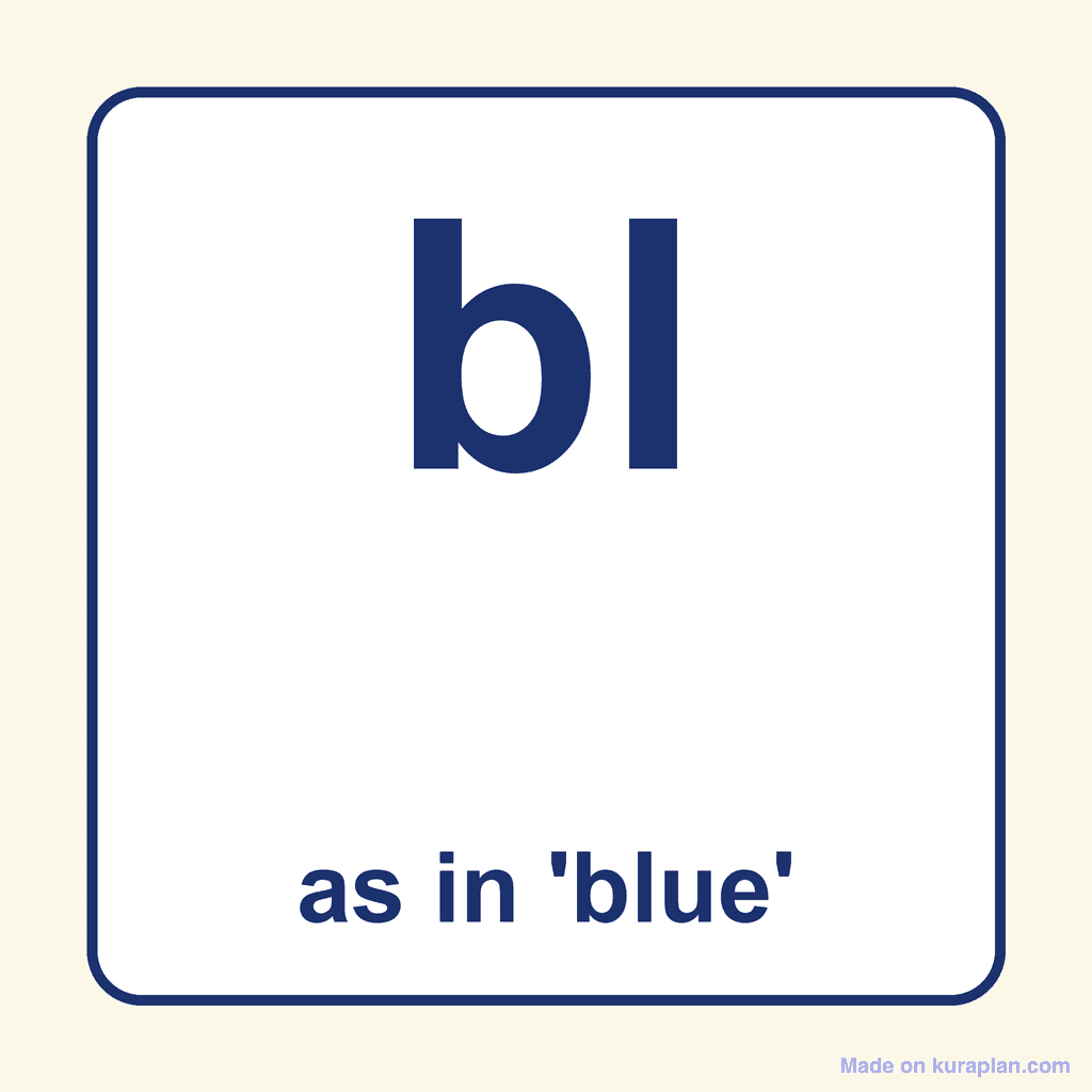 Phonics Blend — 'bl' as in blue