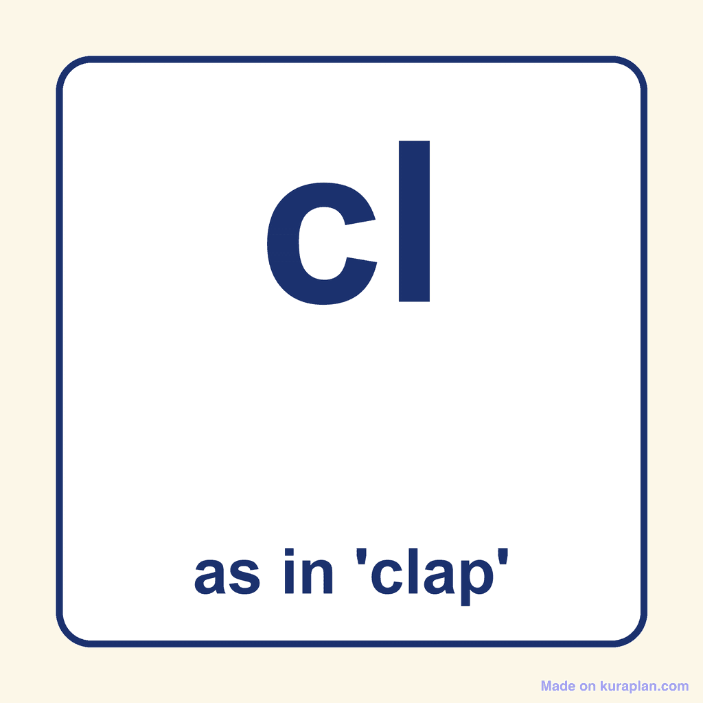 Phonics Blend — 'cl' as in clap