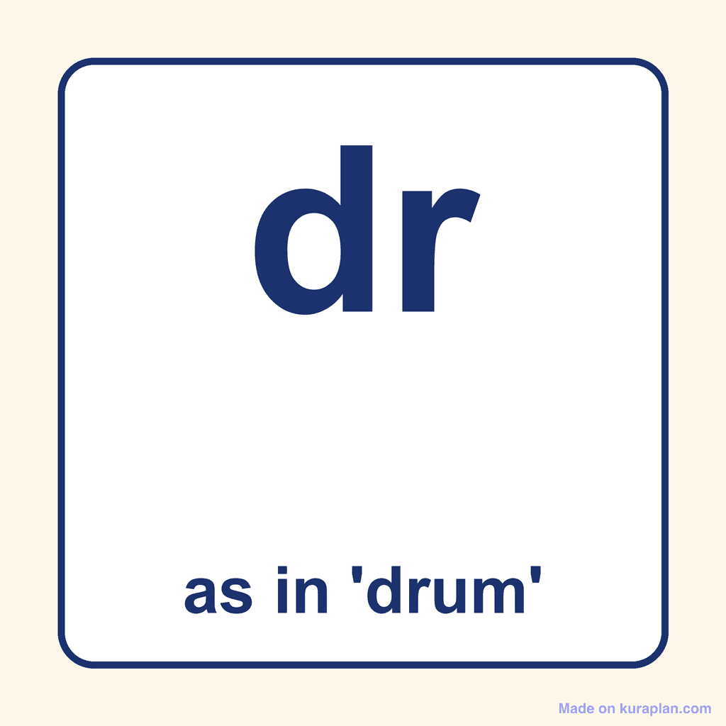 Phonics Blend — 'dr' as in drum