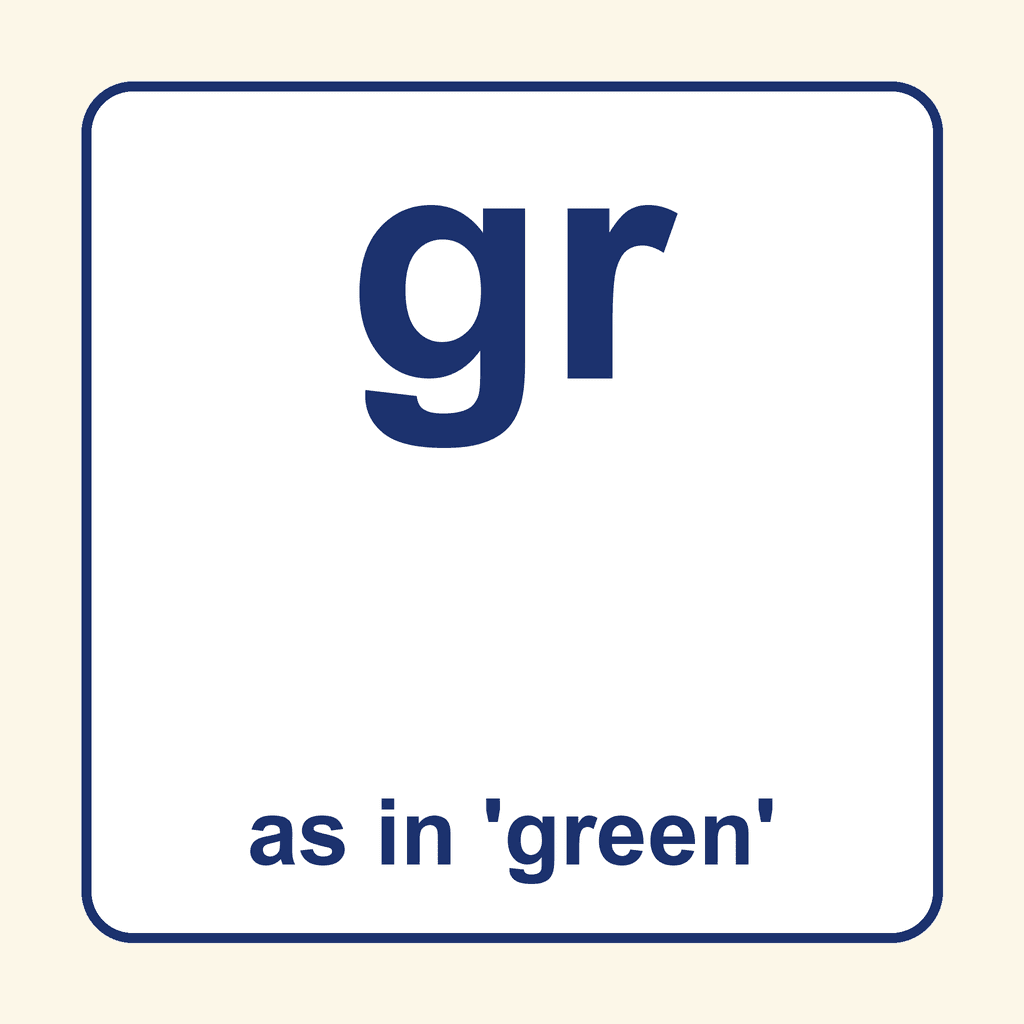Phonics Blend — 'gr' as in green