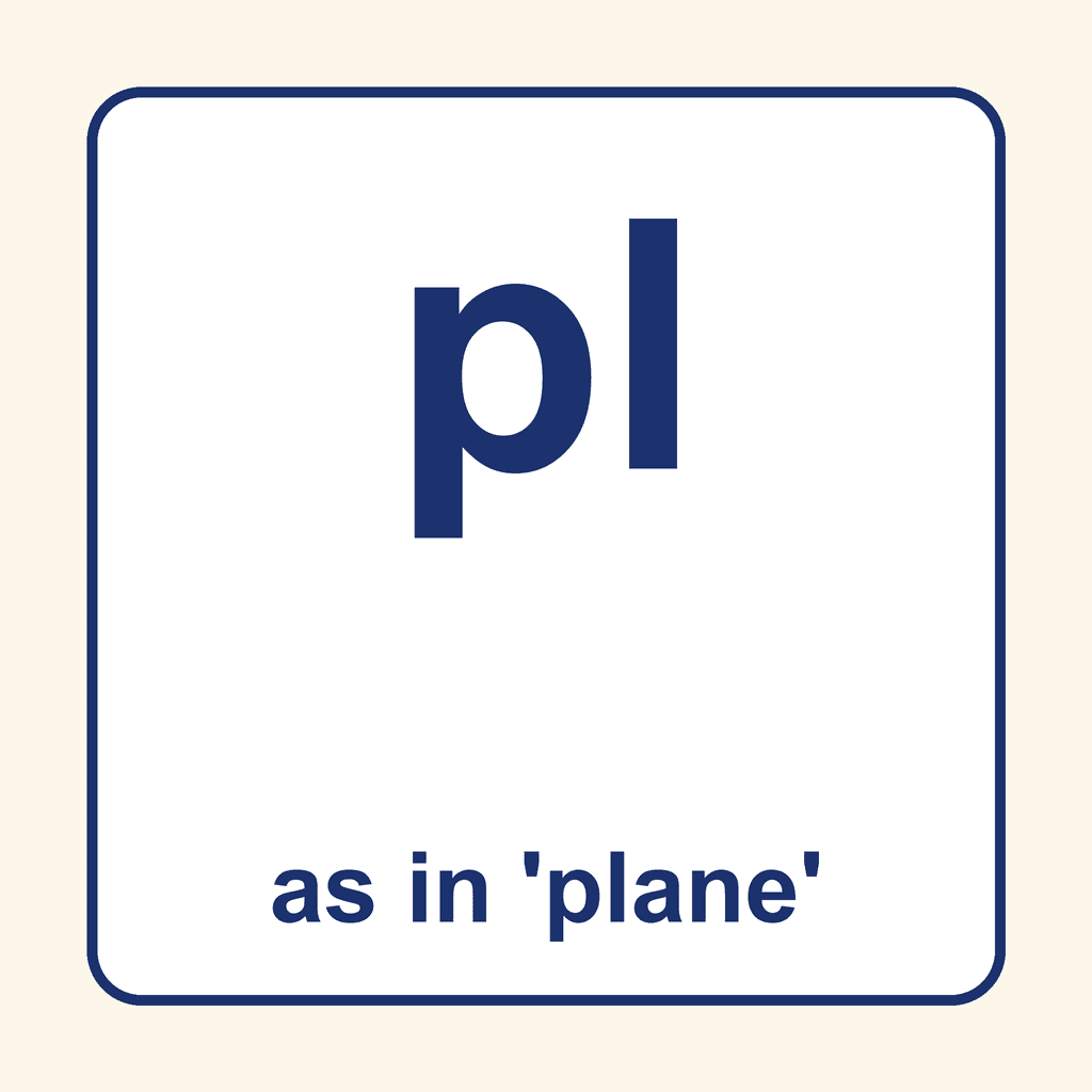 Phonics Blend — 'pl' as in plane