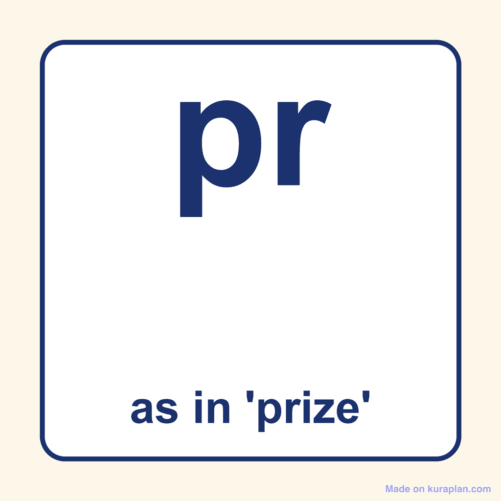 Phonics Blend — 'pr' as in prize