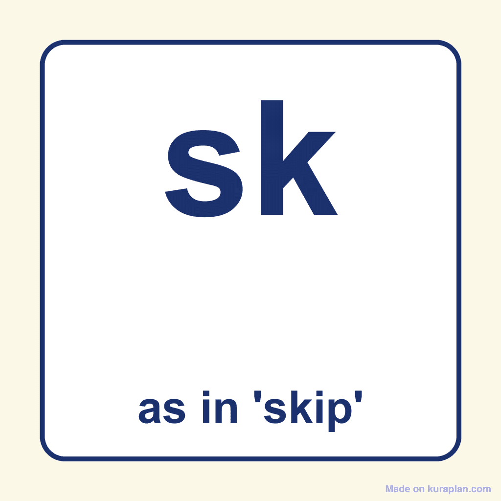 Phonics Blend — 'sk' as in skip