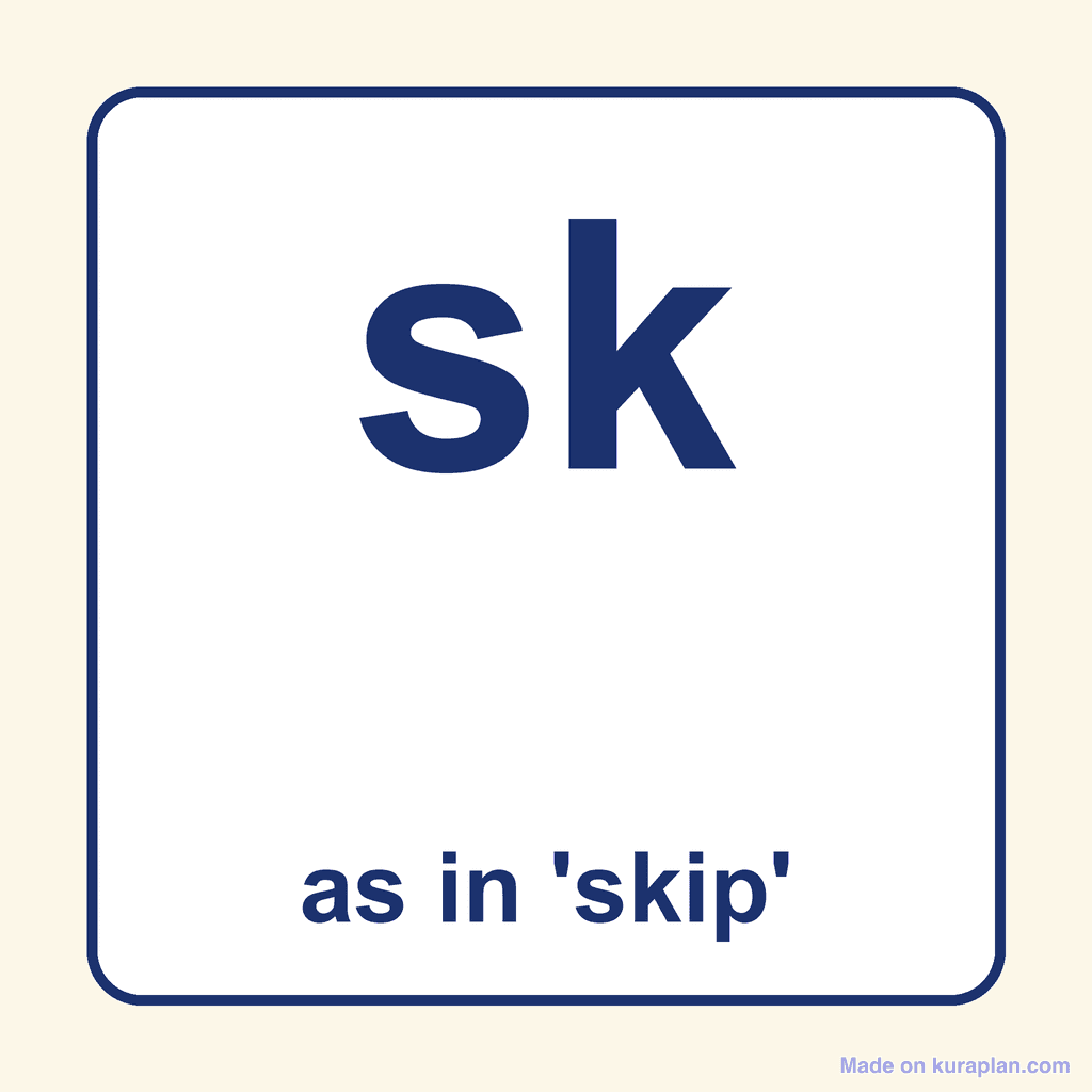 Phonics Blend — 'sk' as in skip