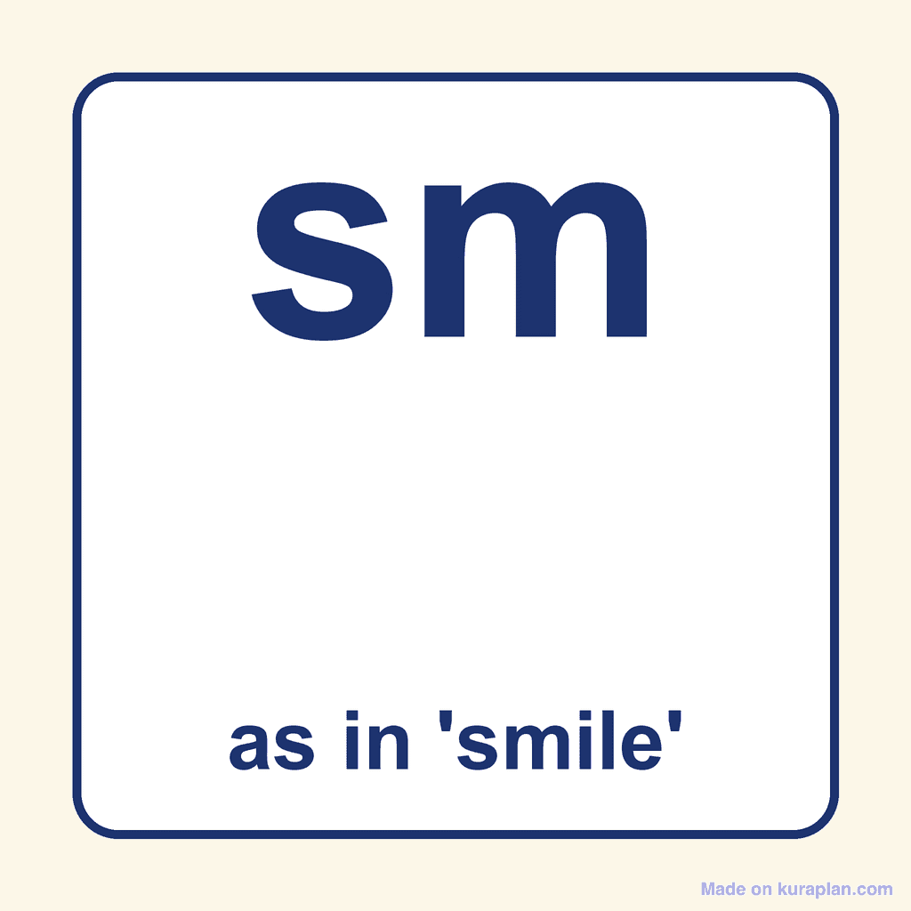 Phonics Blend — 'sm' as in smile