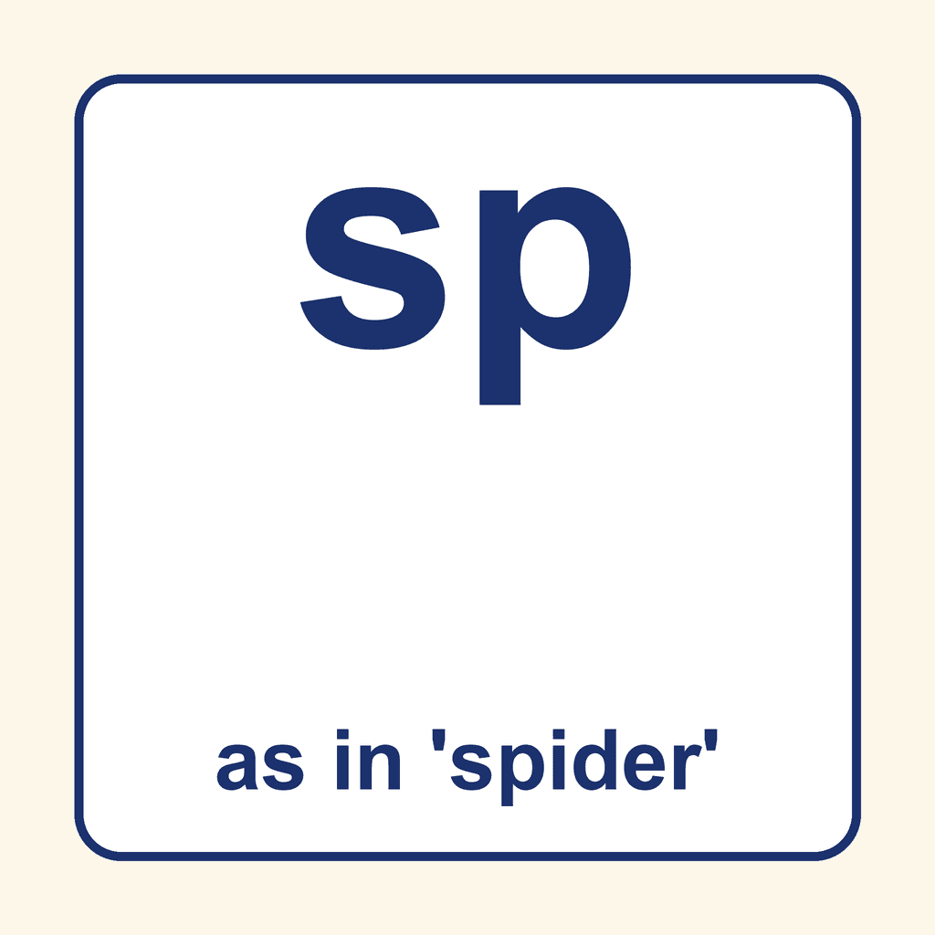 Phonics Blend — 'sp' as in spider