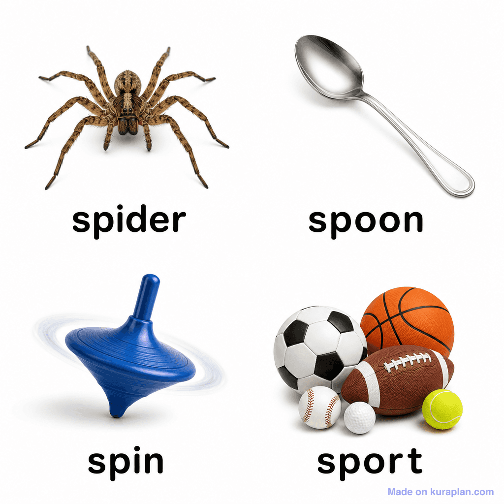 Phonics Blend Sp Chart