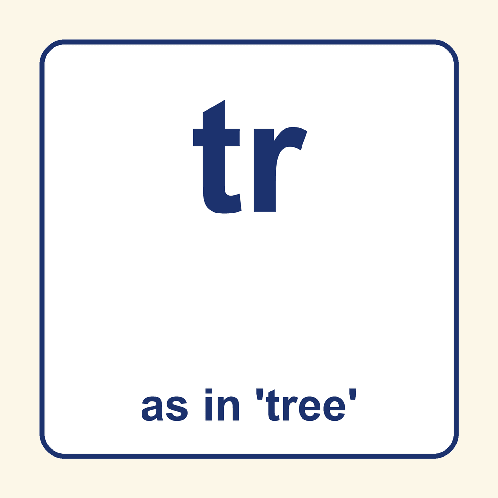Phonics Blend — 'tr' as in tree