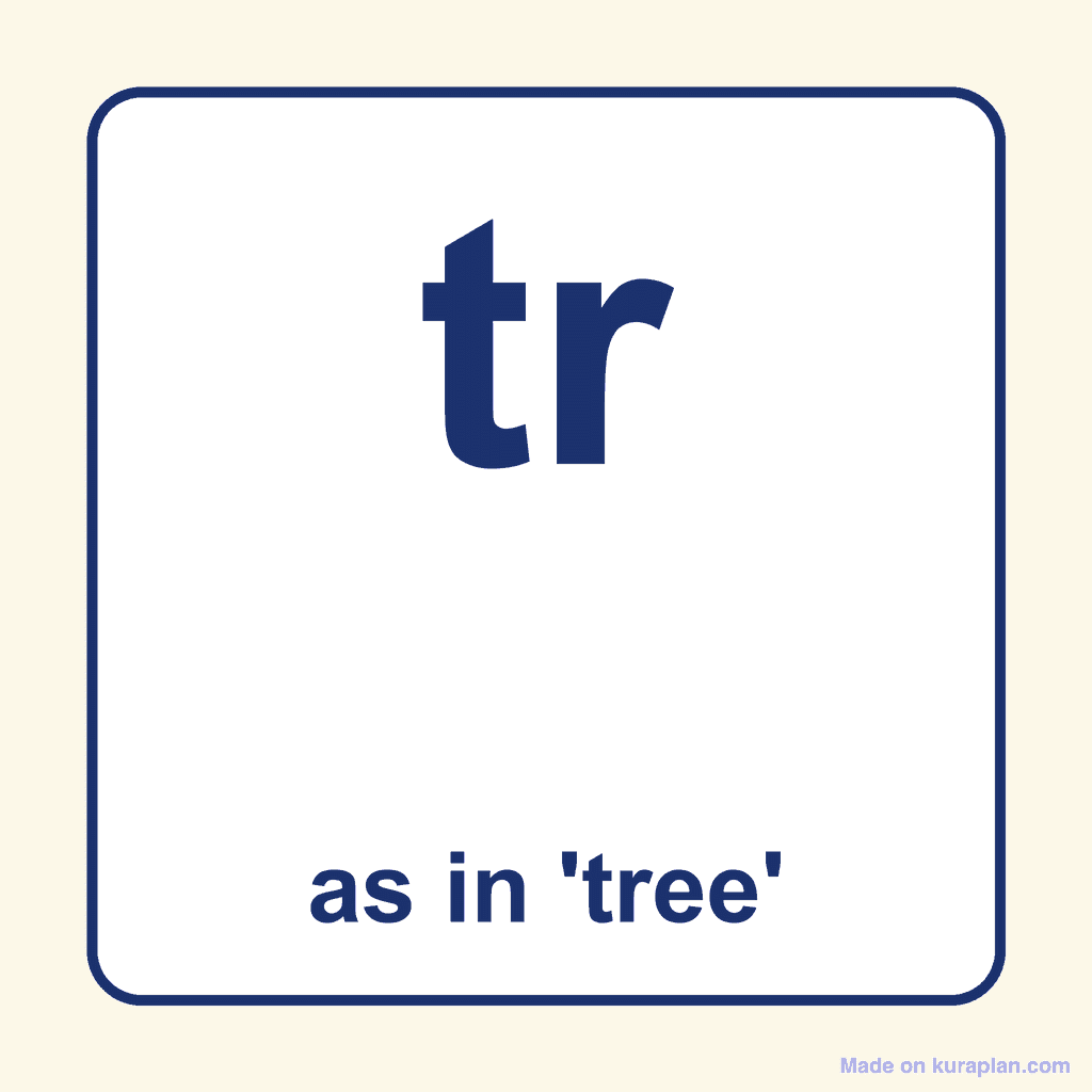 Phonics Blend — 'tr' as in tree