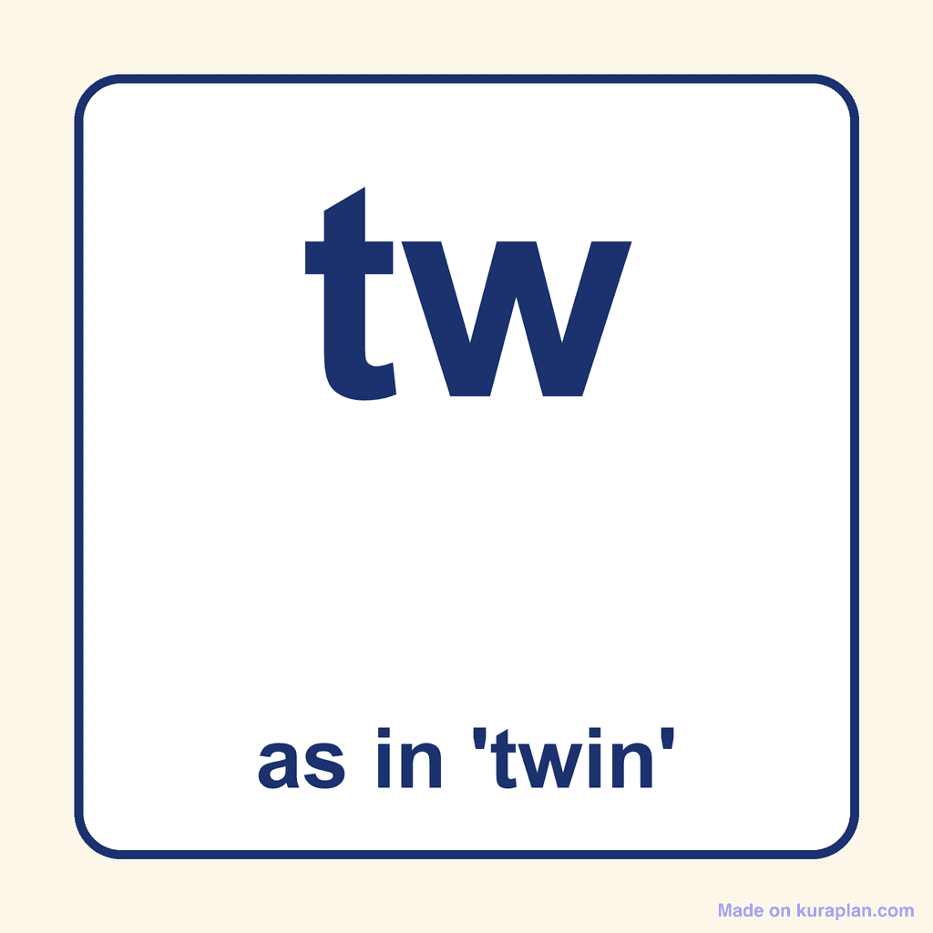 Phonics Blend — 'tw' as in twin