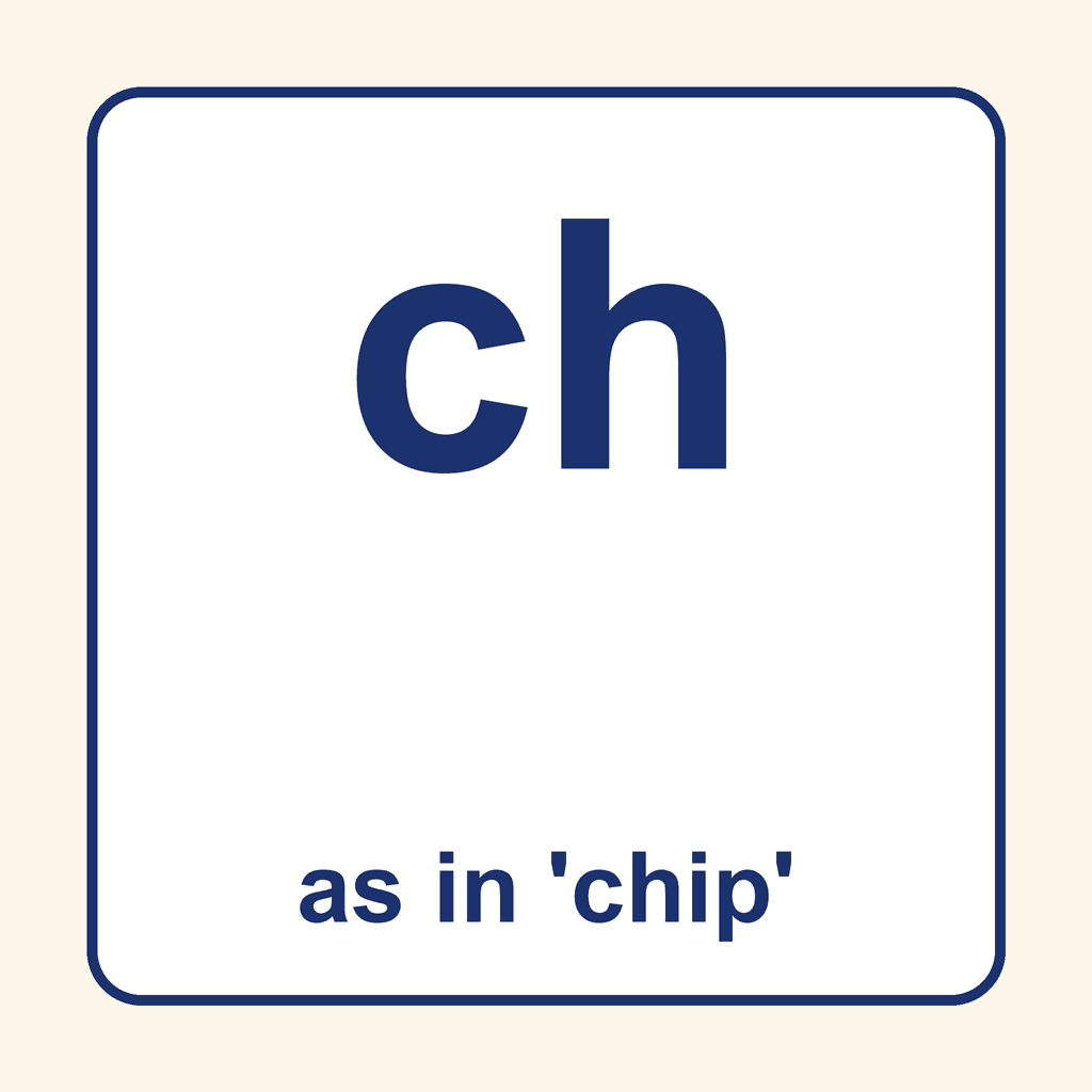 Phonics Digraph — 'ch' as in chip