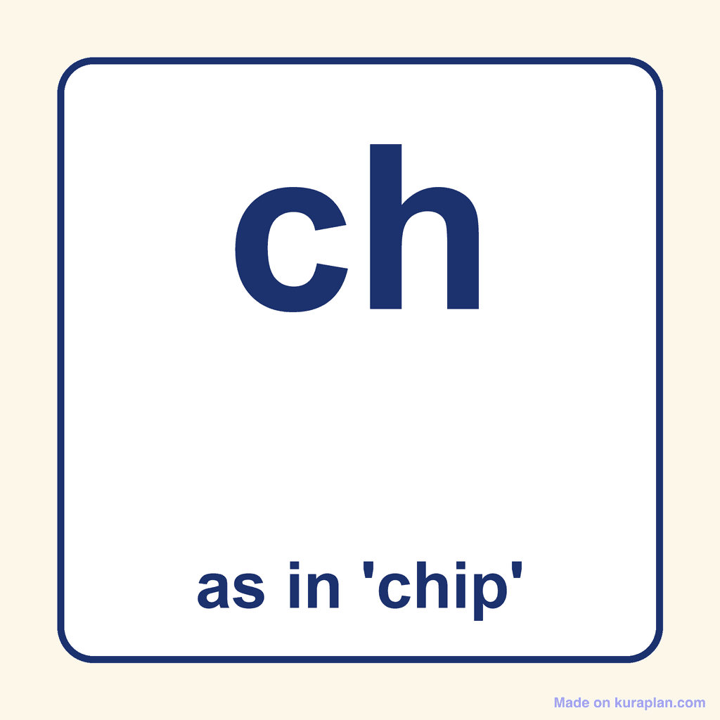 Phonics Digraph — 'ch' as in chip